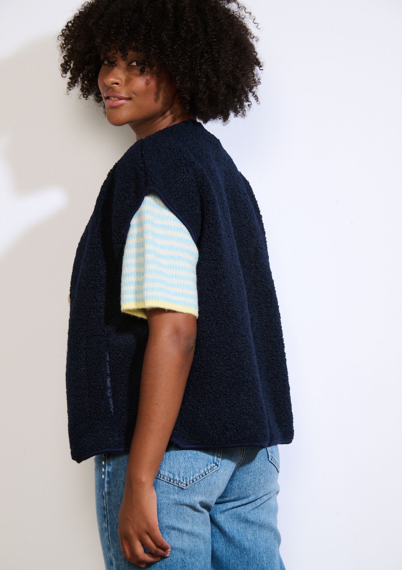 Zachte mouwloze bodywarmer, Zachte mouwloze bodywarmer - NAVY BASIC - 09001486_2723