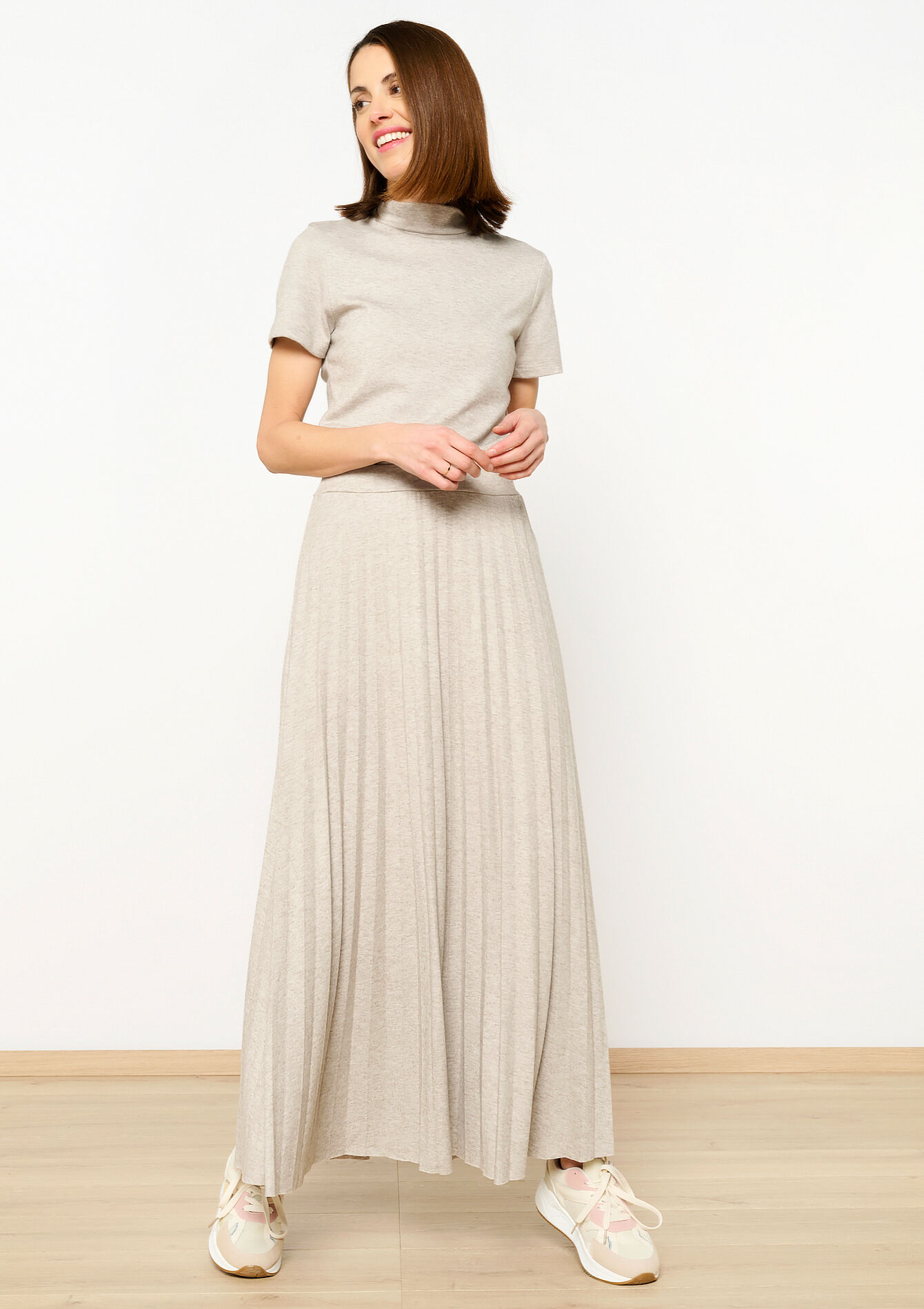 Jupe en maille, Jupe en maille - LT BEIGE - 07101221_2527