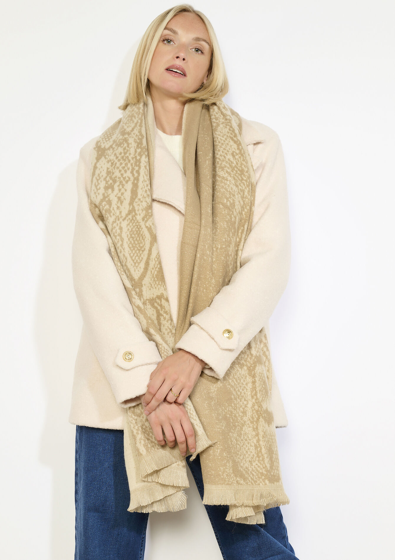 Écharpe douce imprimé python, Écharpe douce imprimé python, , hi-res