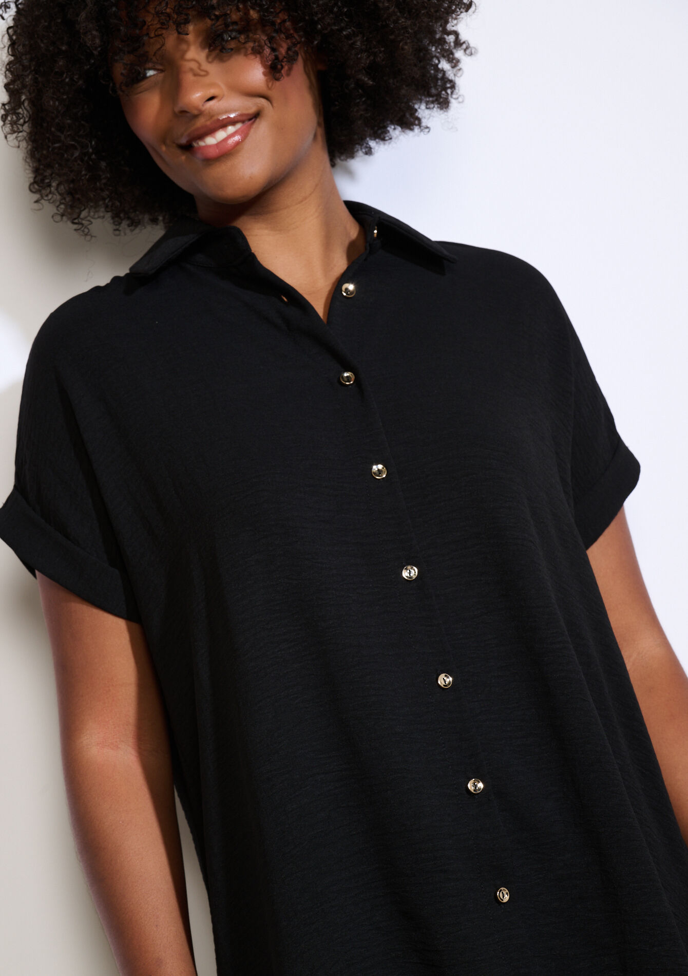 Korte overhemdjurk, Korte overhemdjurk - BLACK - 08104244_1119