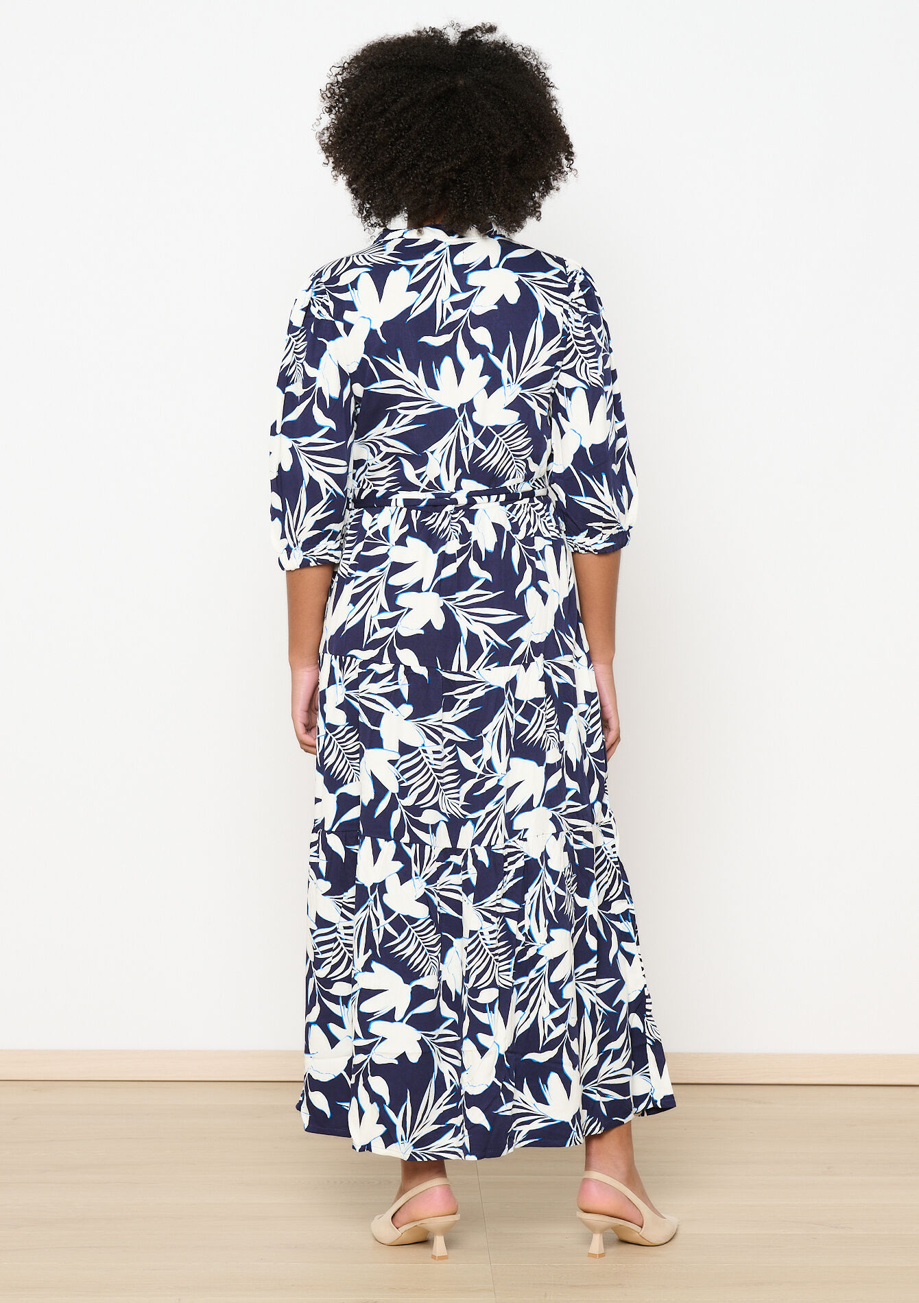 Maxi-jurk met bloemenprint, Maxi-jurk met bloemenprint - NAVY BASIC - 08103879_2723