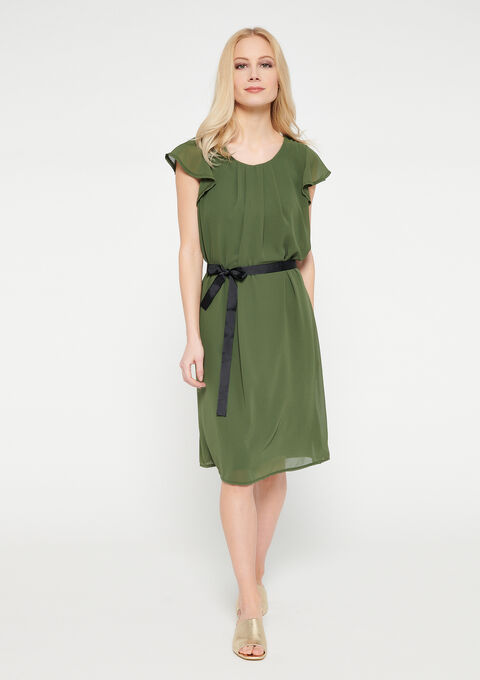 Midi Jurk Met Ceintuur Lolaliza