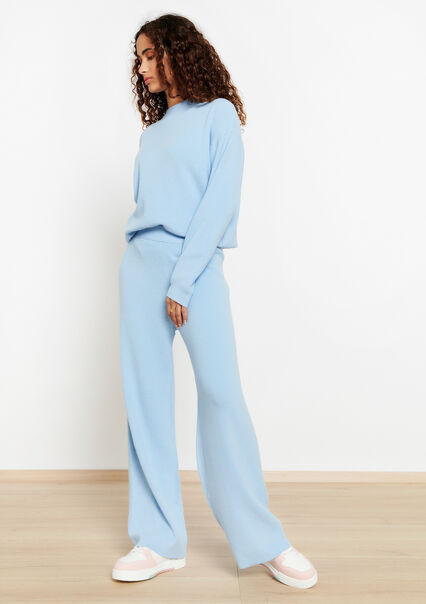Knitted trousers - LIGHT BLUE - 15100247_1709