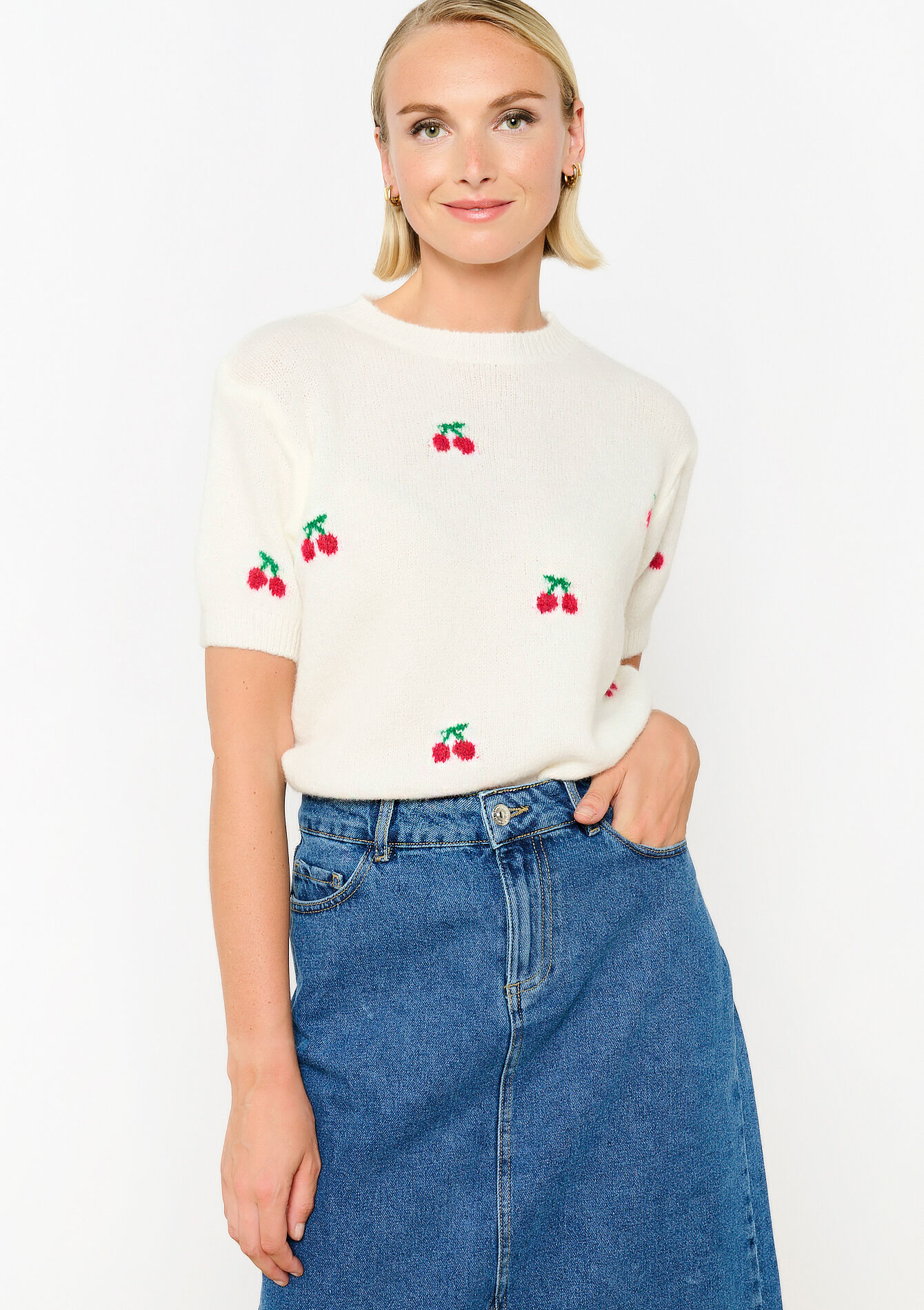 Trui met korte mouwen, Trui met korte mouwen - OFFWHITE - 04006636_1001