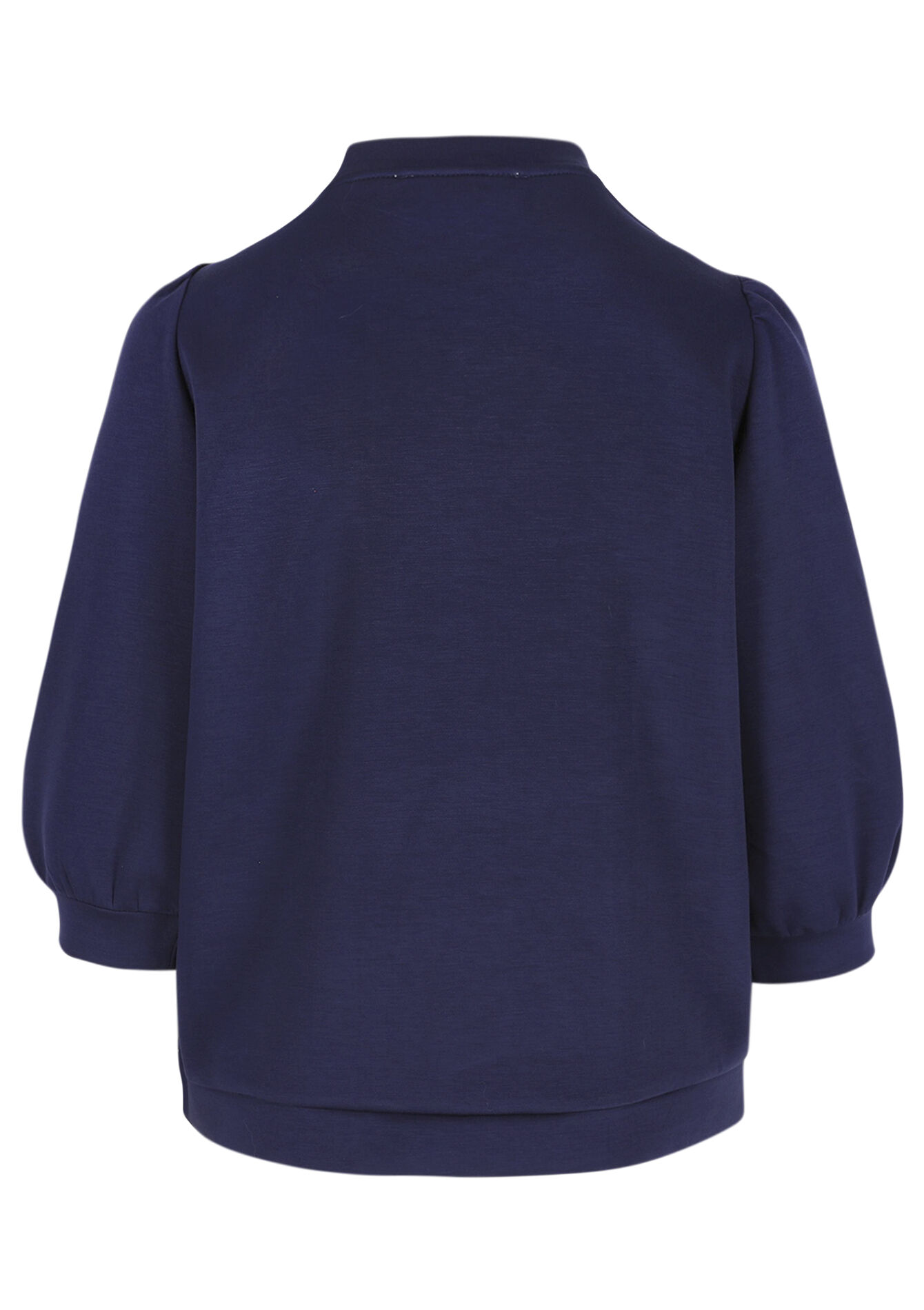 Sweat brodé manches ballon - NAVY BLUE - 03001839_1651