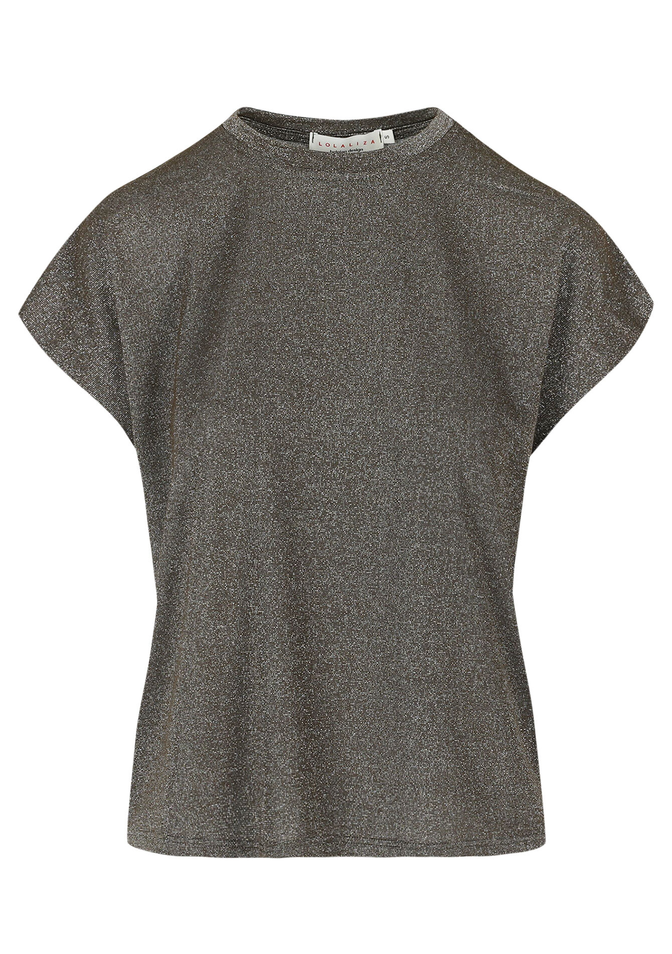 T-shirt met lurex, T-shirt met lurex - BROWN DARK CHOCOLATE - 02301750_3720