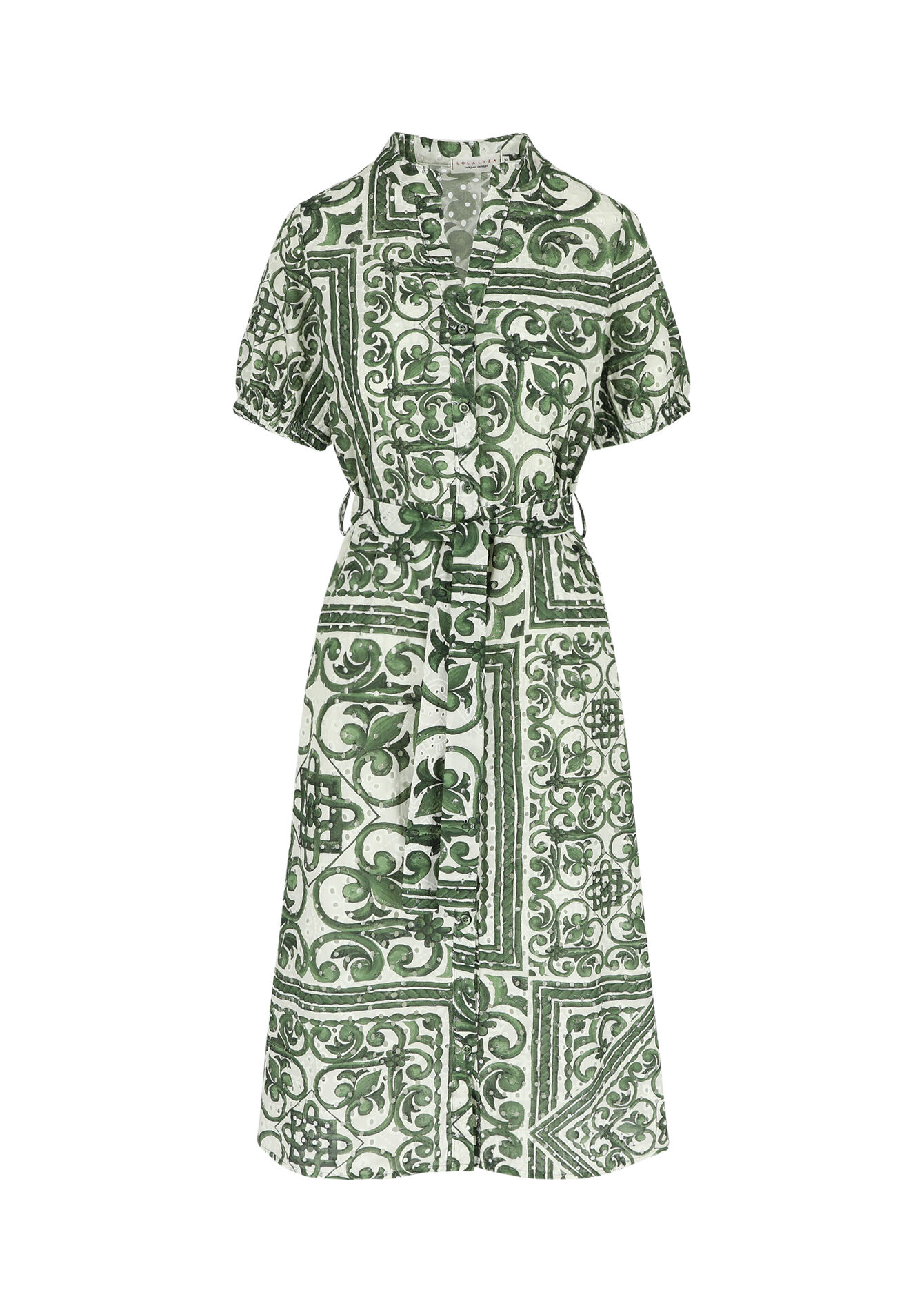 Hemdjurk met broderie anglaise - OPTICAL WHITE - 08103815_1019