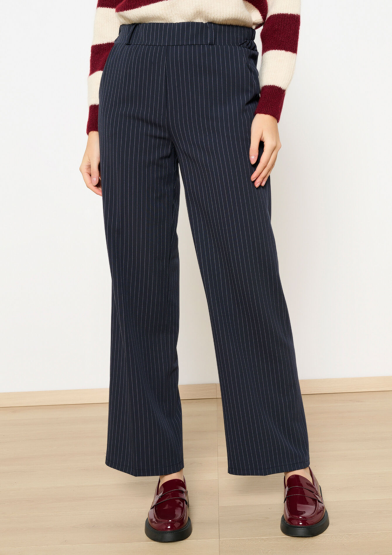 Pants with pinstripe, Pants with pinstripe - NAVY BASIC - 06600955_2723