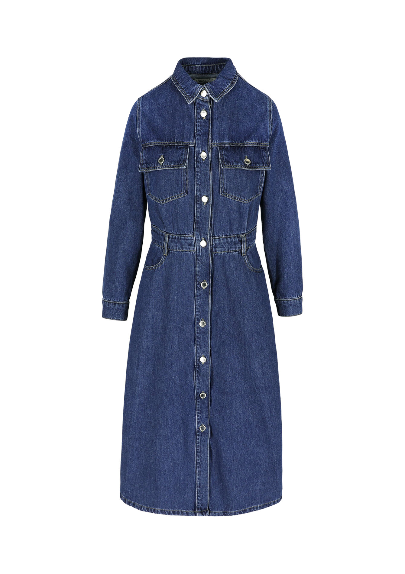 Robe chemise en jean, Robe chemise en jean - DARK BLUE - 08104176_0501