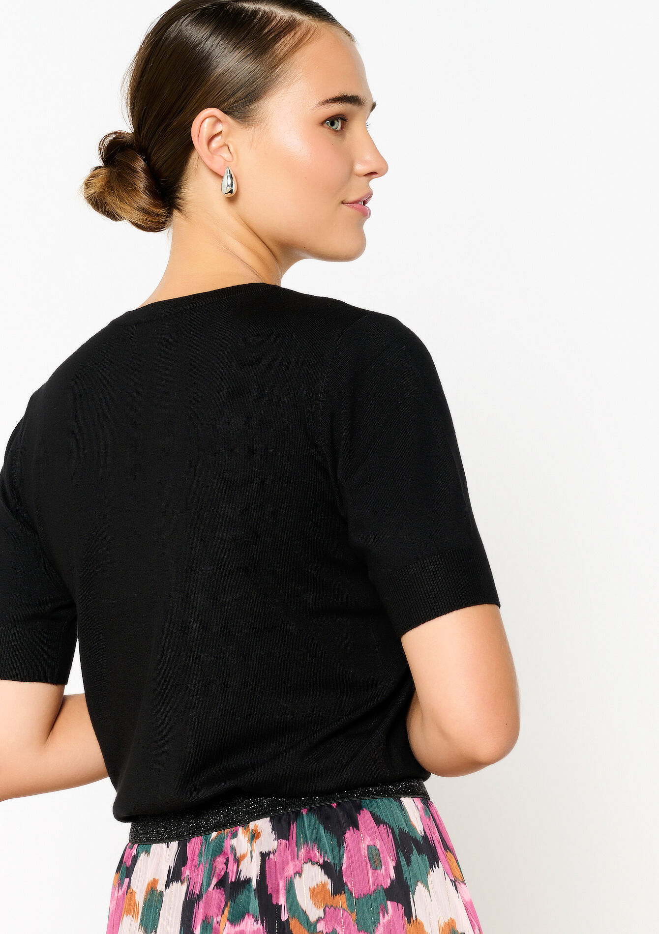 Short-sleeved pullover, Short-sleeved pullover - BLACK - 04006459_1119