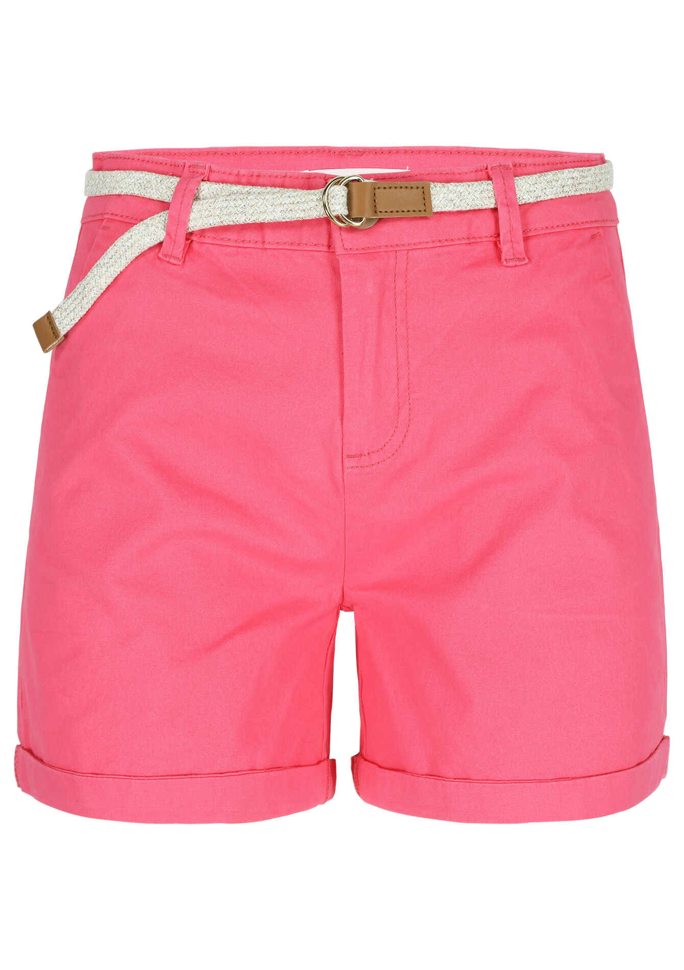 Chino shorts with belt, Chino shorts with belt - CORAL BRIGHT - 06100571_2007