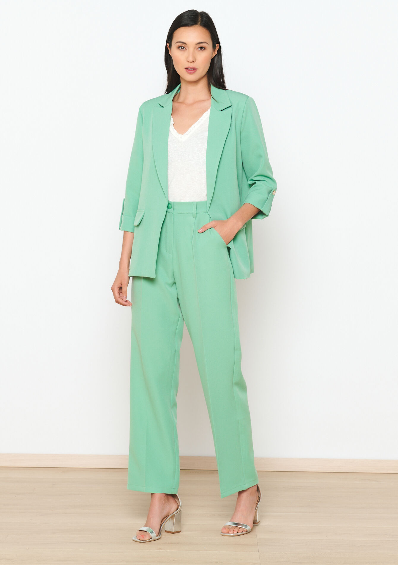 Rechte broek, Rechte broek - MINT GREEN - 06100625_1723