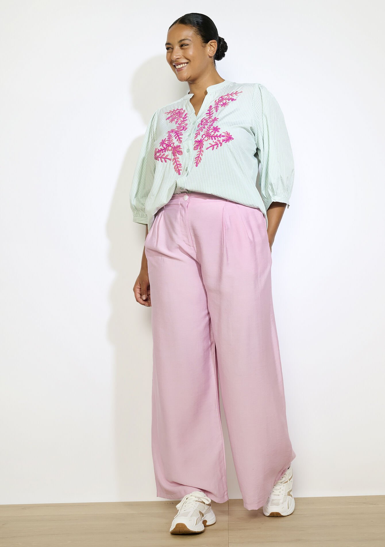 Pantalon fluide moderne - LIGHT PINK - 06100739_1303