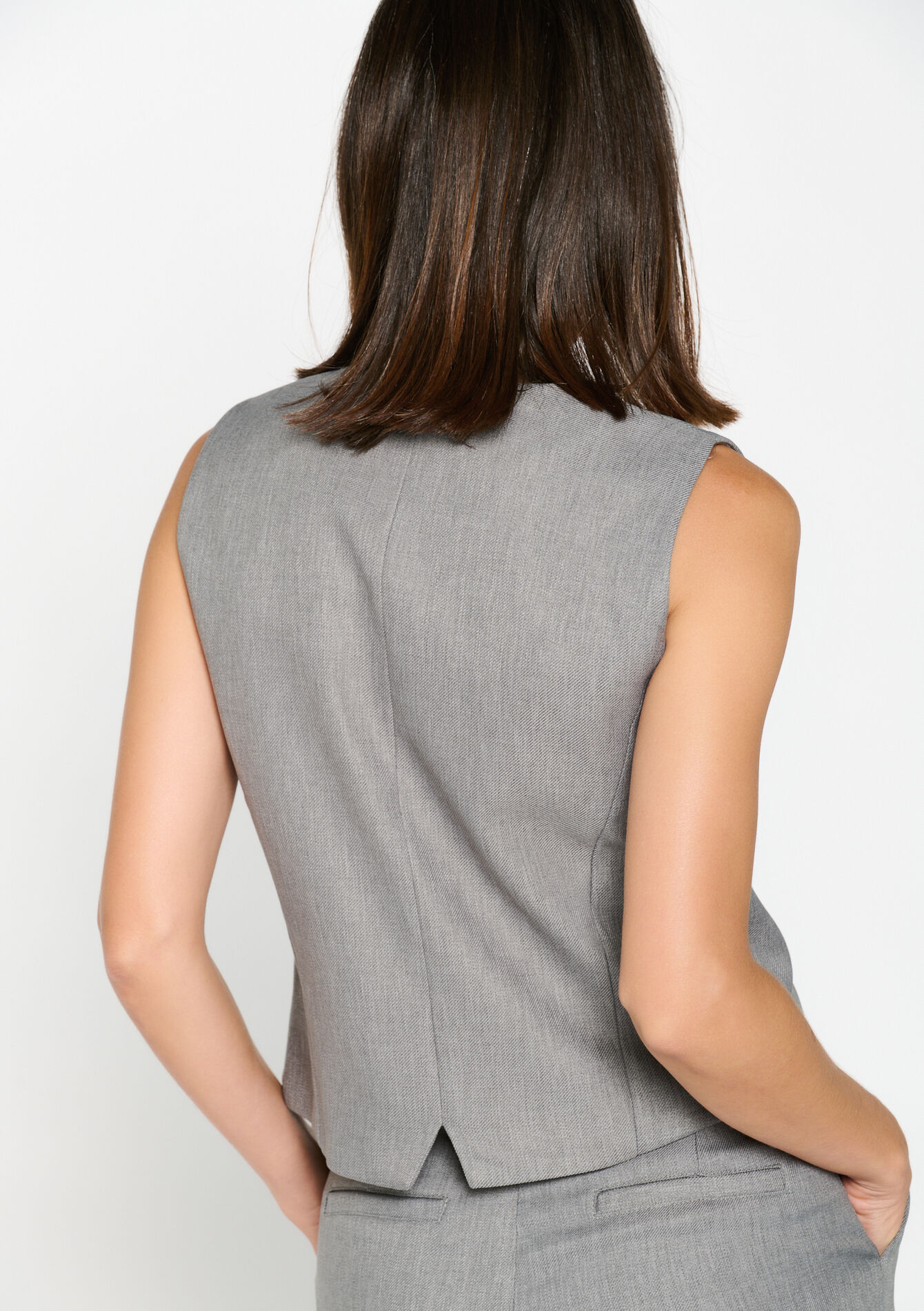 Suiting waistcoat - MED GREY - 09001405_2573