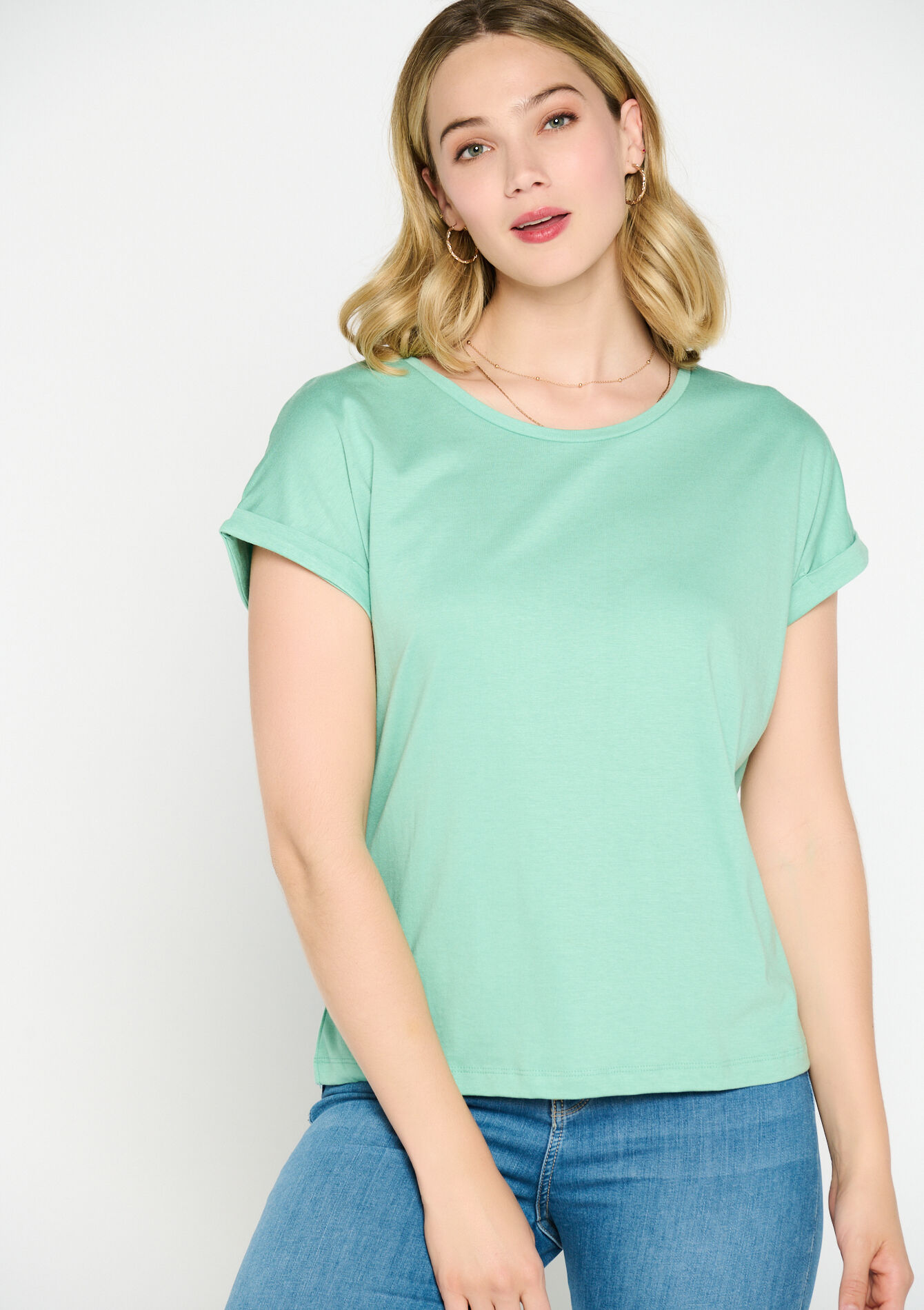 Basic T-shirt, Basic T-shirt - MINT GREEN - 02301308_1723