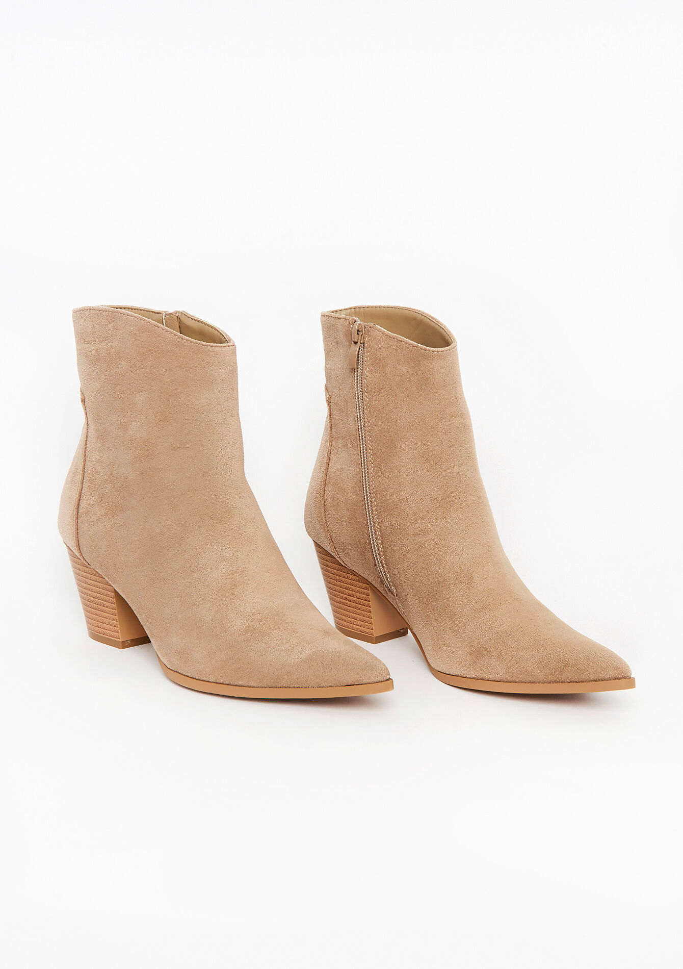 Bottes en suédine - TAUPE - 13100205_1021