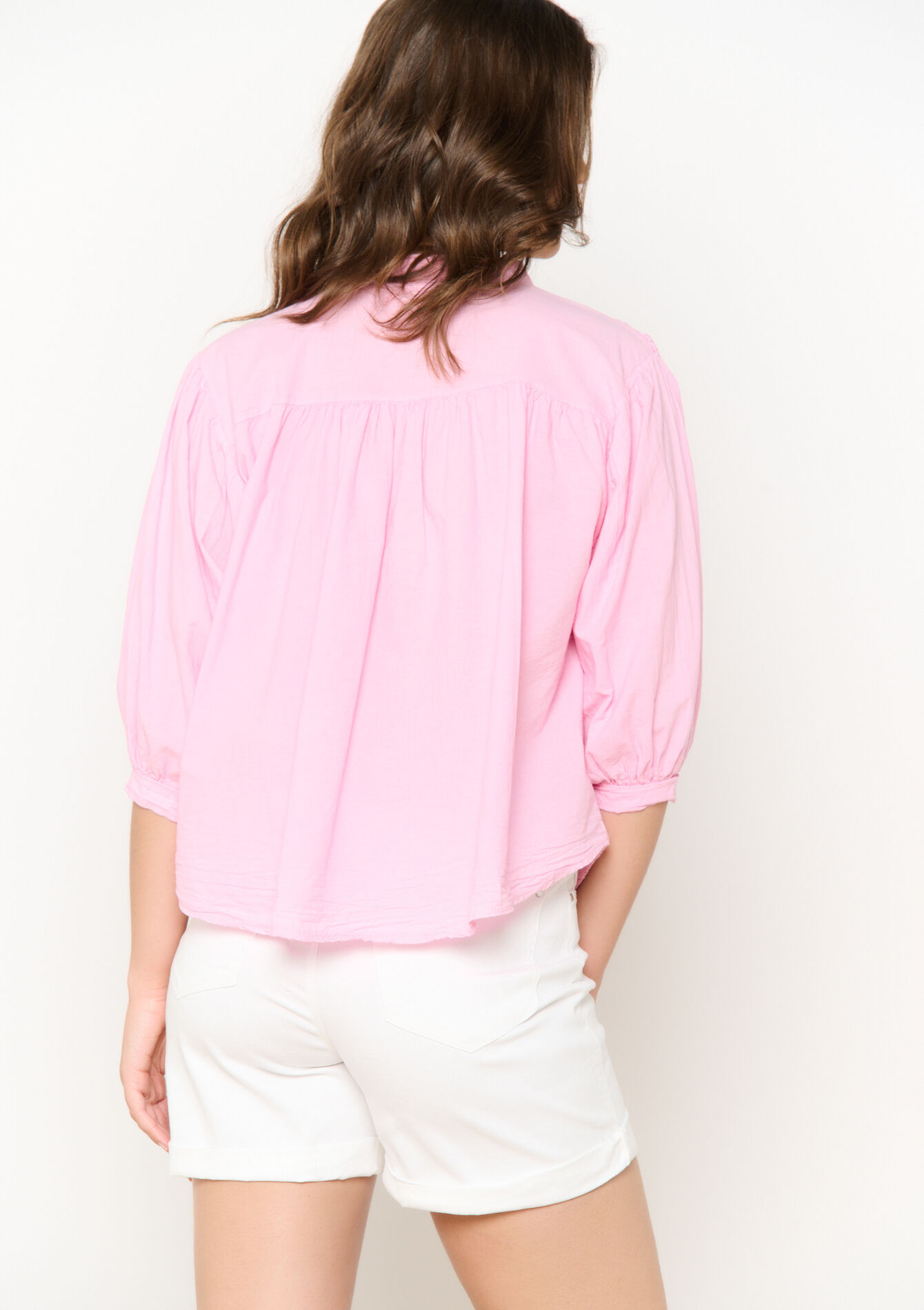 Losvallende geborduurde blouse, Losvallende geborduurde blouse - LIGHT PINK - 05702822_1303
