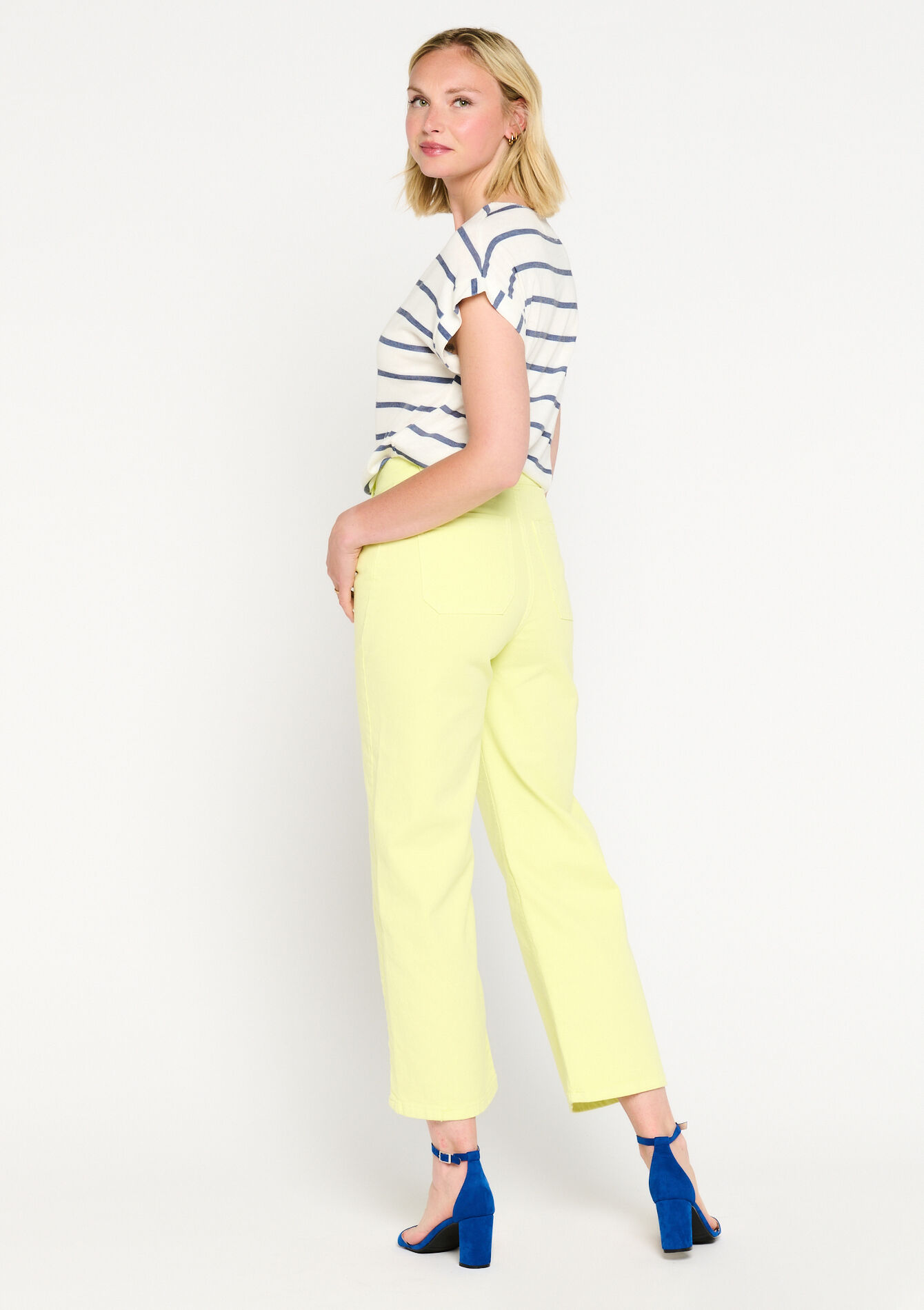 Wijde jeans, Wijde jeans - LIME - 22000465_4711