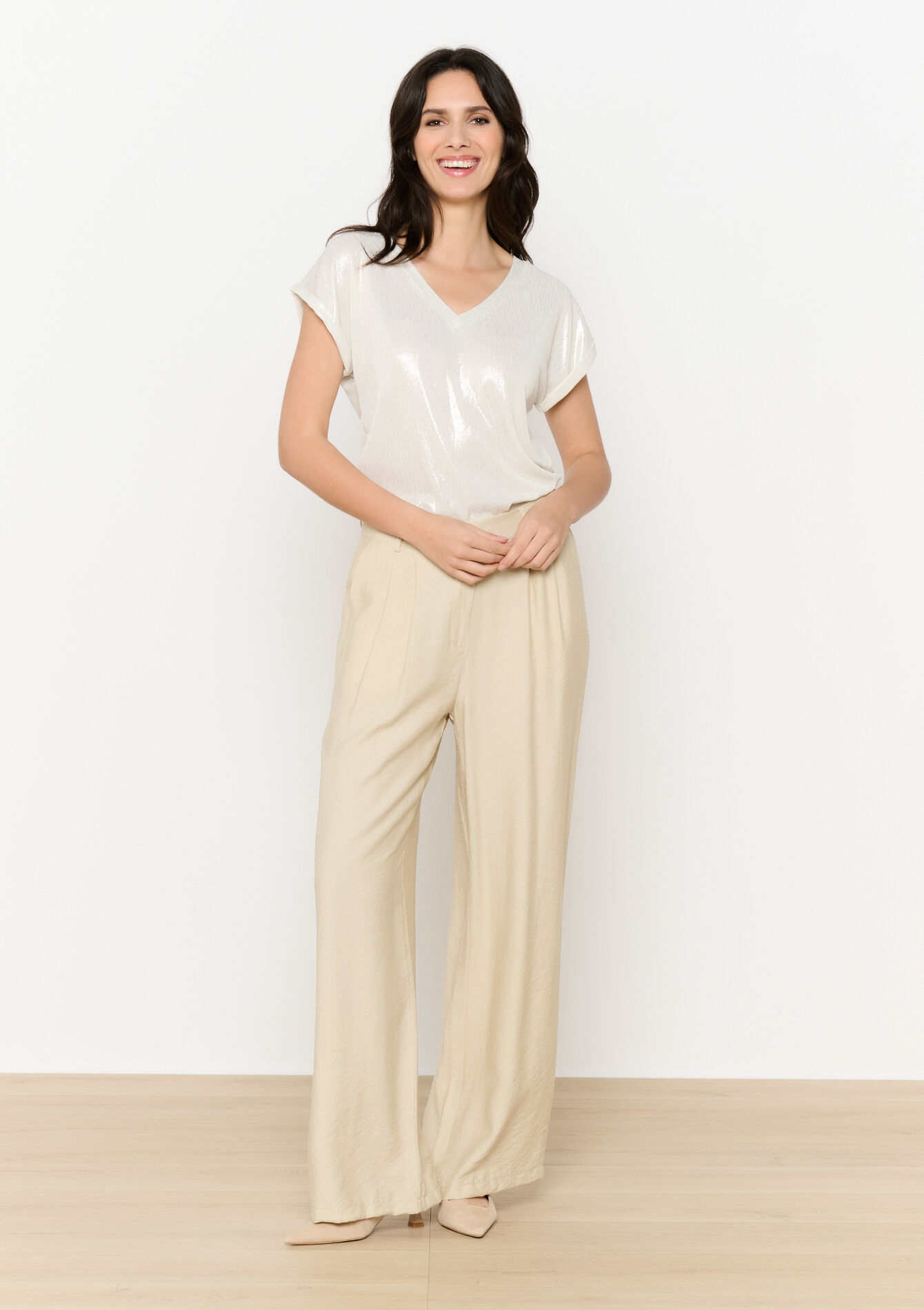 Iridescent fluid t-shirt, Iridescent fluid t-shirt - VANILLA WHITE - 02301795