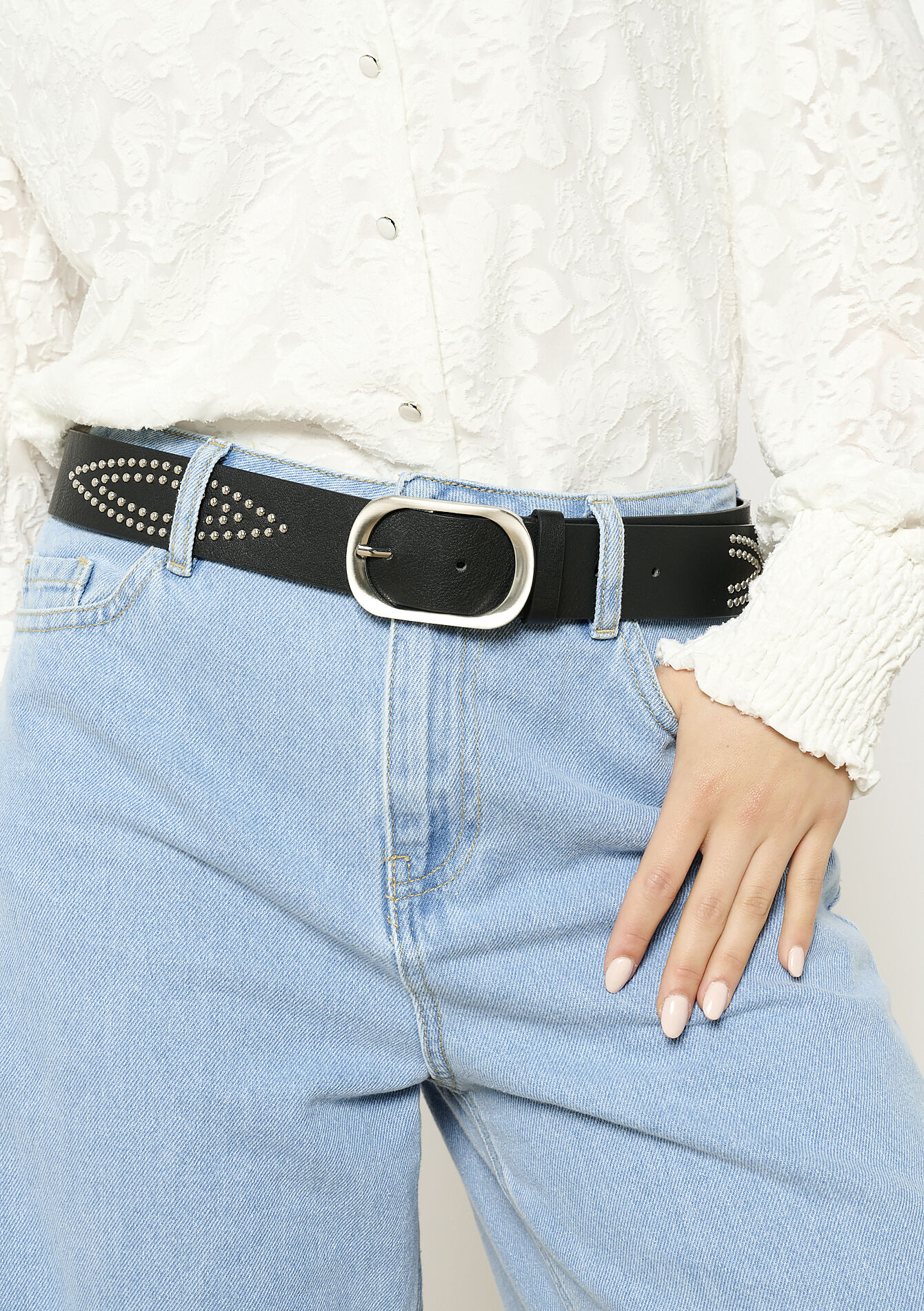 Ceinture en similicuir, Ceinture en similicuir - BLACK - 14001862_1119