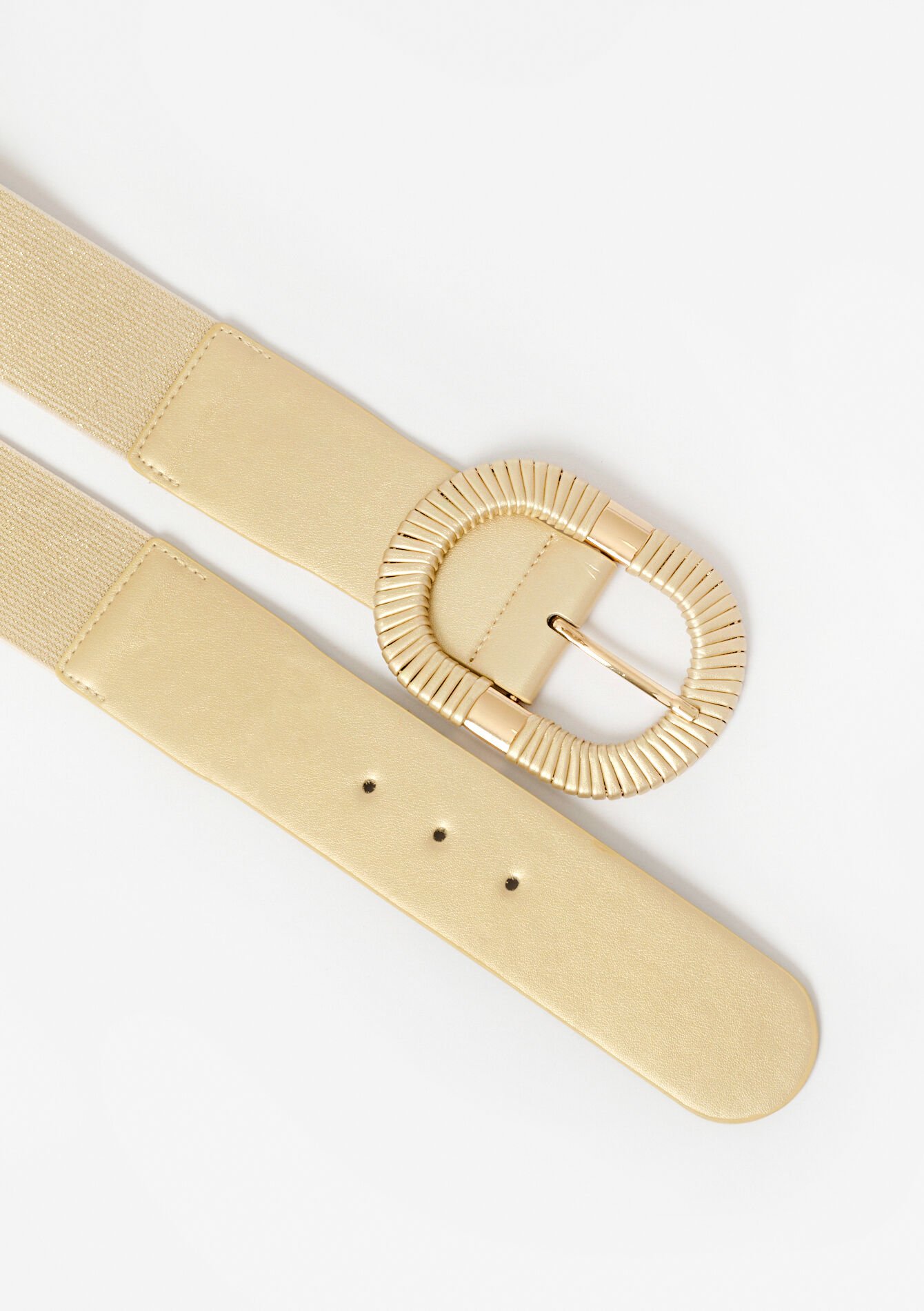 Elastische riem met grote gesp, Elastische riem met grote gesp - GOLD - 14001830_1058