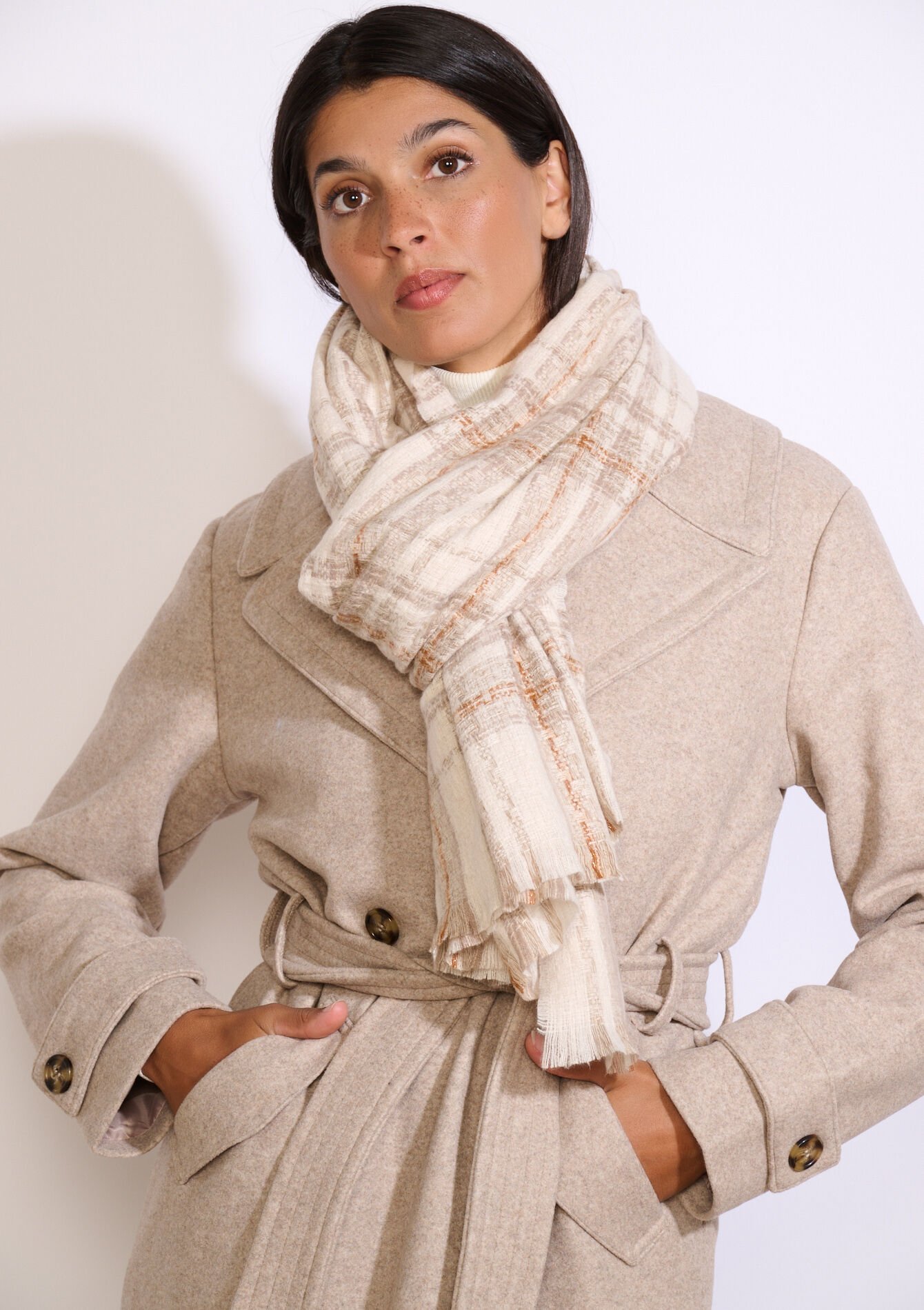 Zachte geruite sjaal, , detail_model