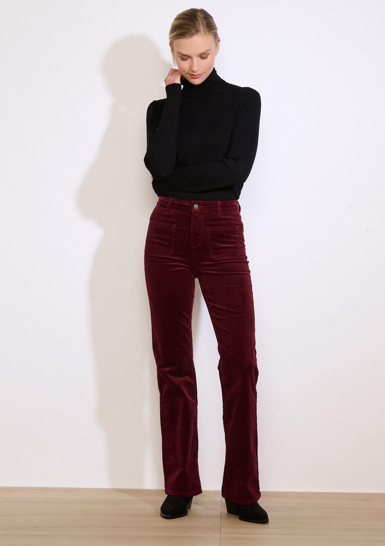 Pantalon bootcut à poches, Pantalon bootcut à poches - BORDEAUX WINE - 06004608_5514
