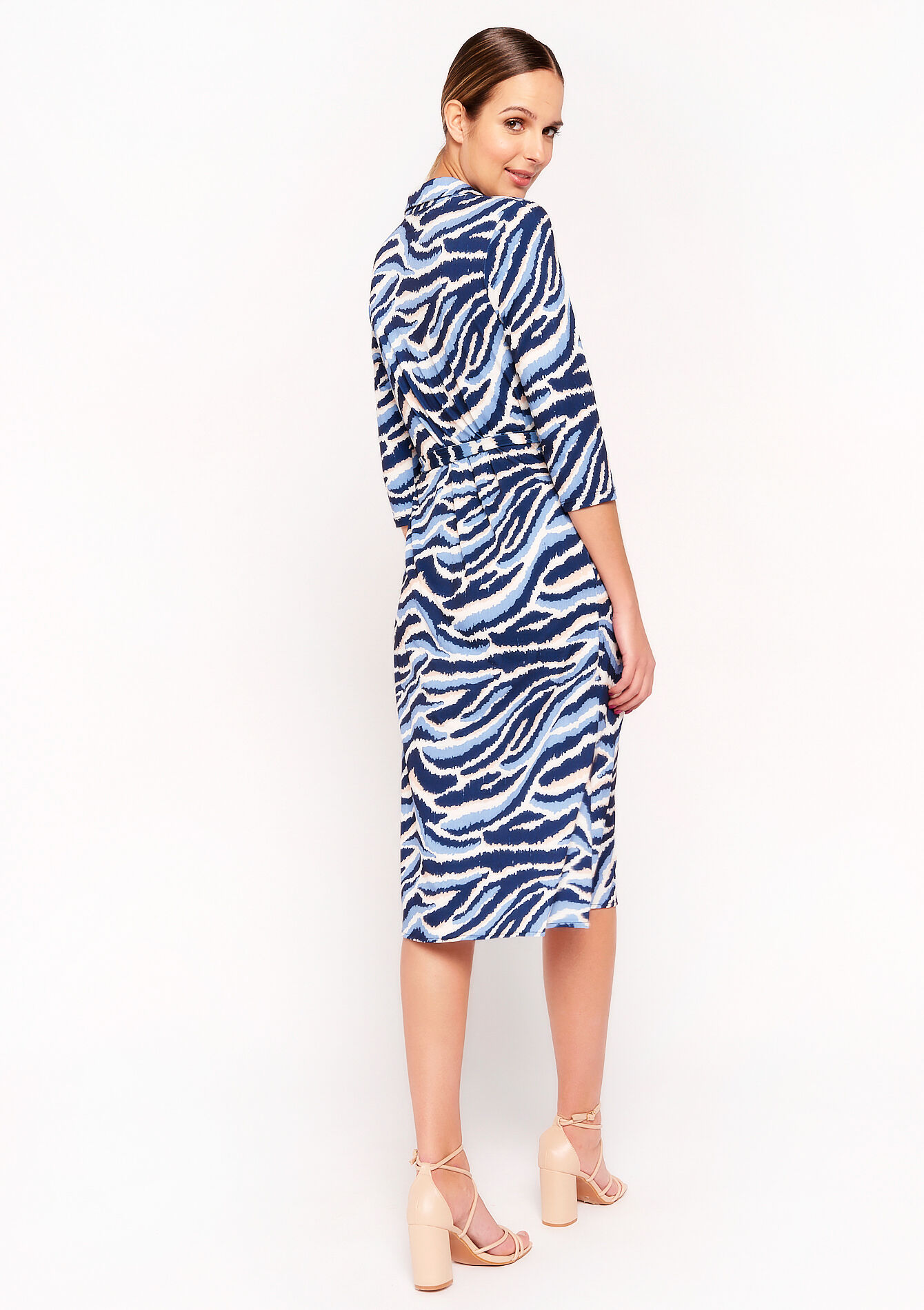 Hemdjurk met zebraprint - BLUE DENIM - 08103187_1638