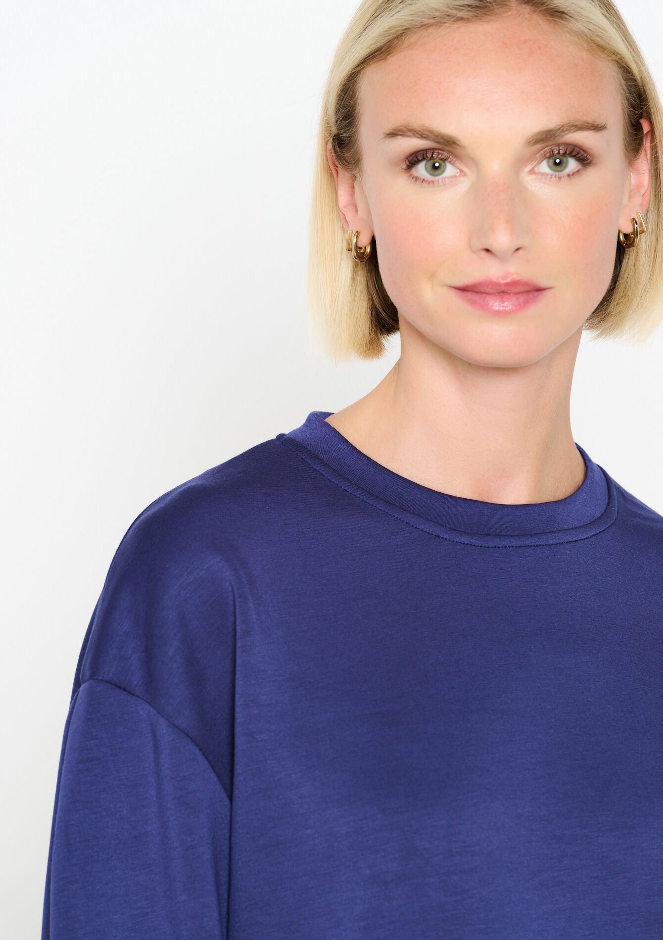 Sweater met ballonmouwen, Sweater met ballonmouwen - NAVY BLUE - 03001742_1651