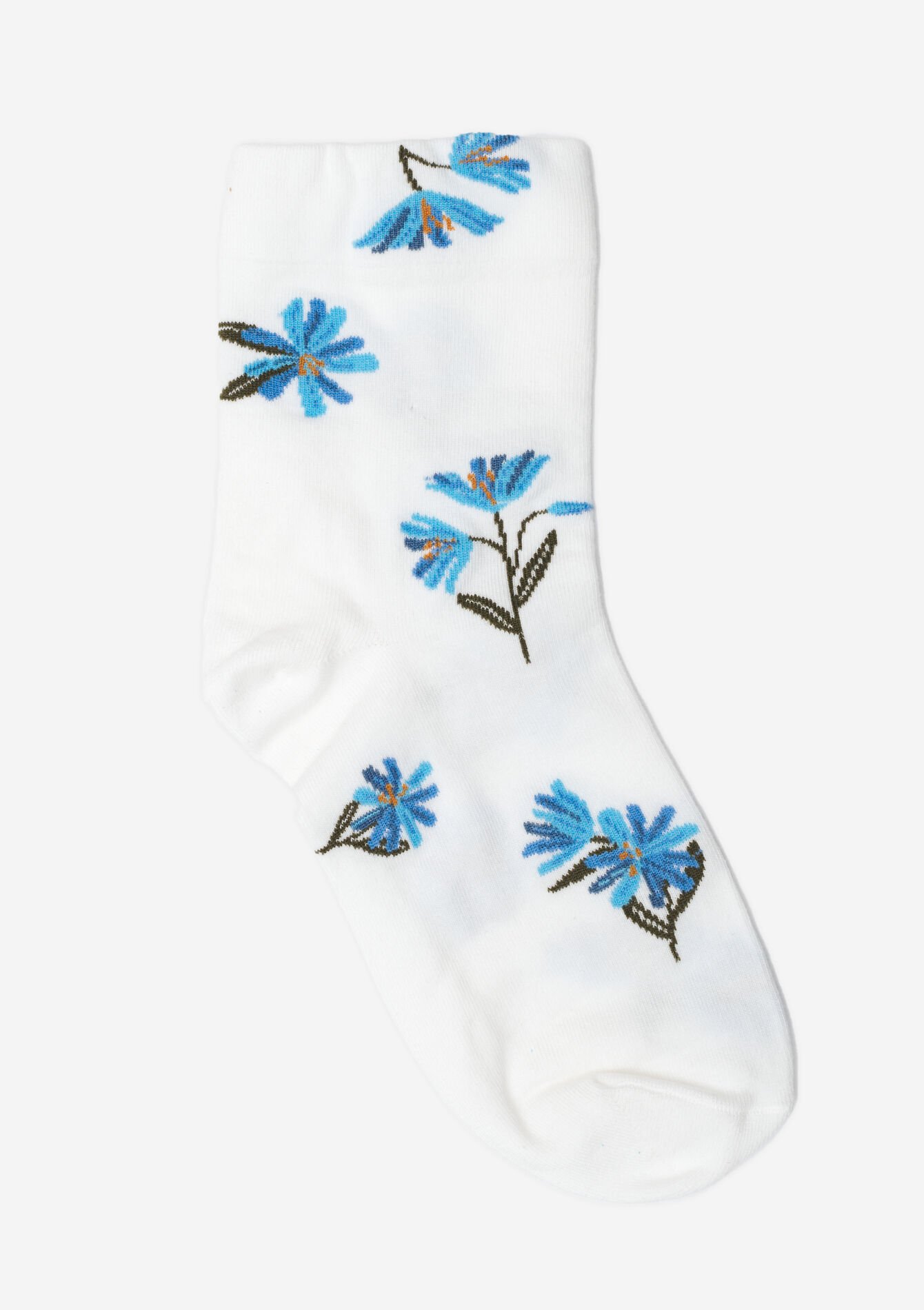 Sokken met bloemenmotief - AQUA BLUE - 17101426_3302