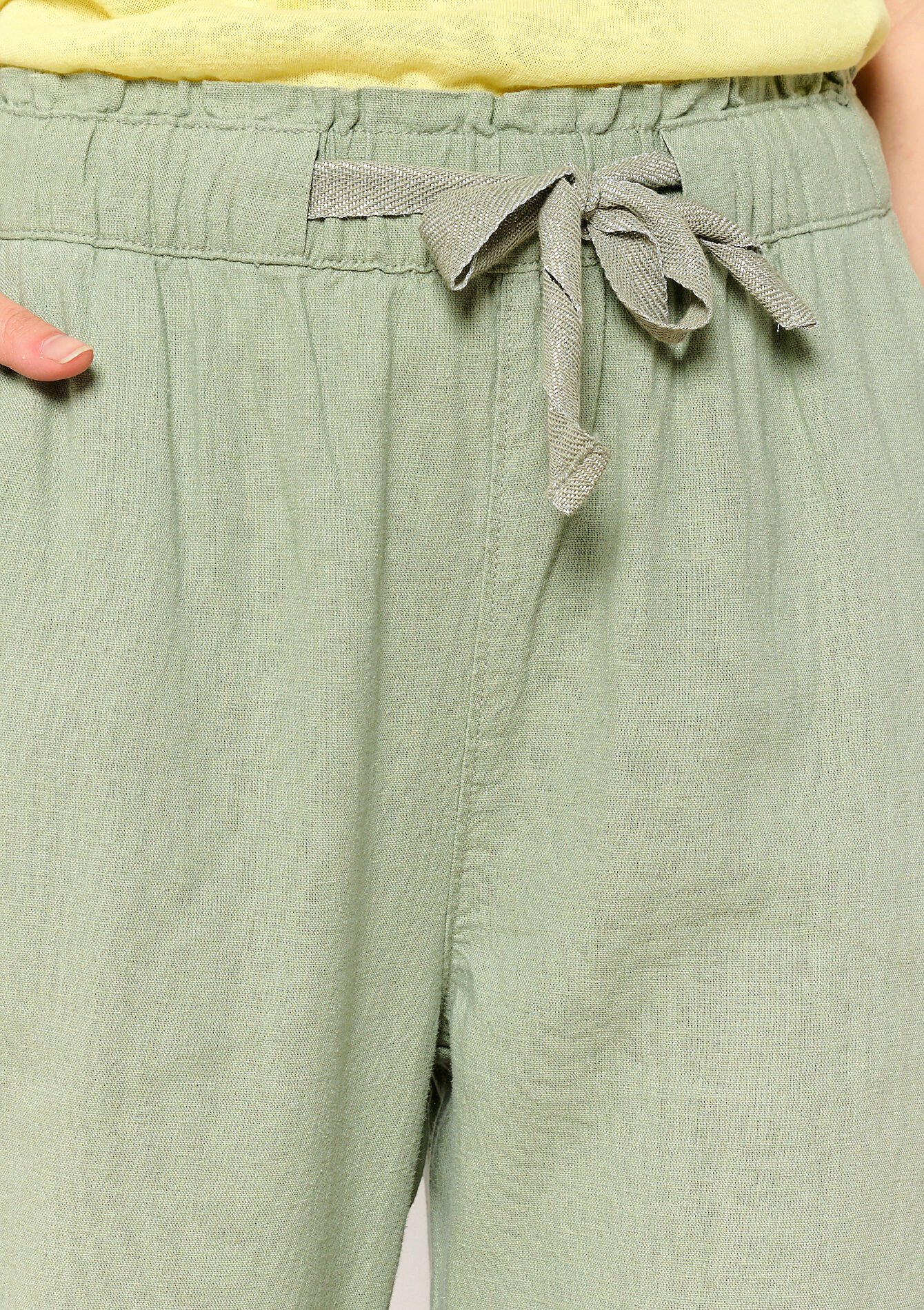 Linen jogger trousers, Linen jogger trousers - KHAKI FADED - 06600801_4326