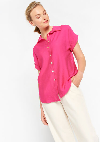 Shirt with short sleeves - PINK FUSHIA - 05702244_5722
