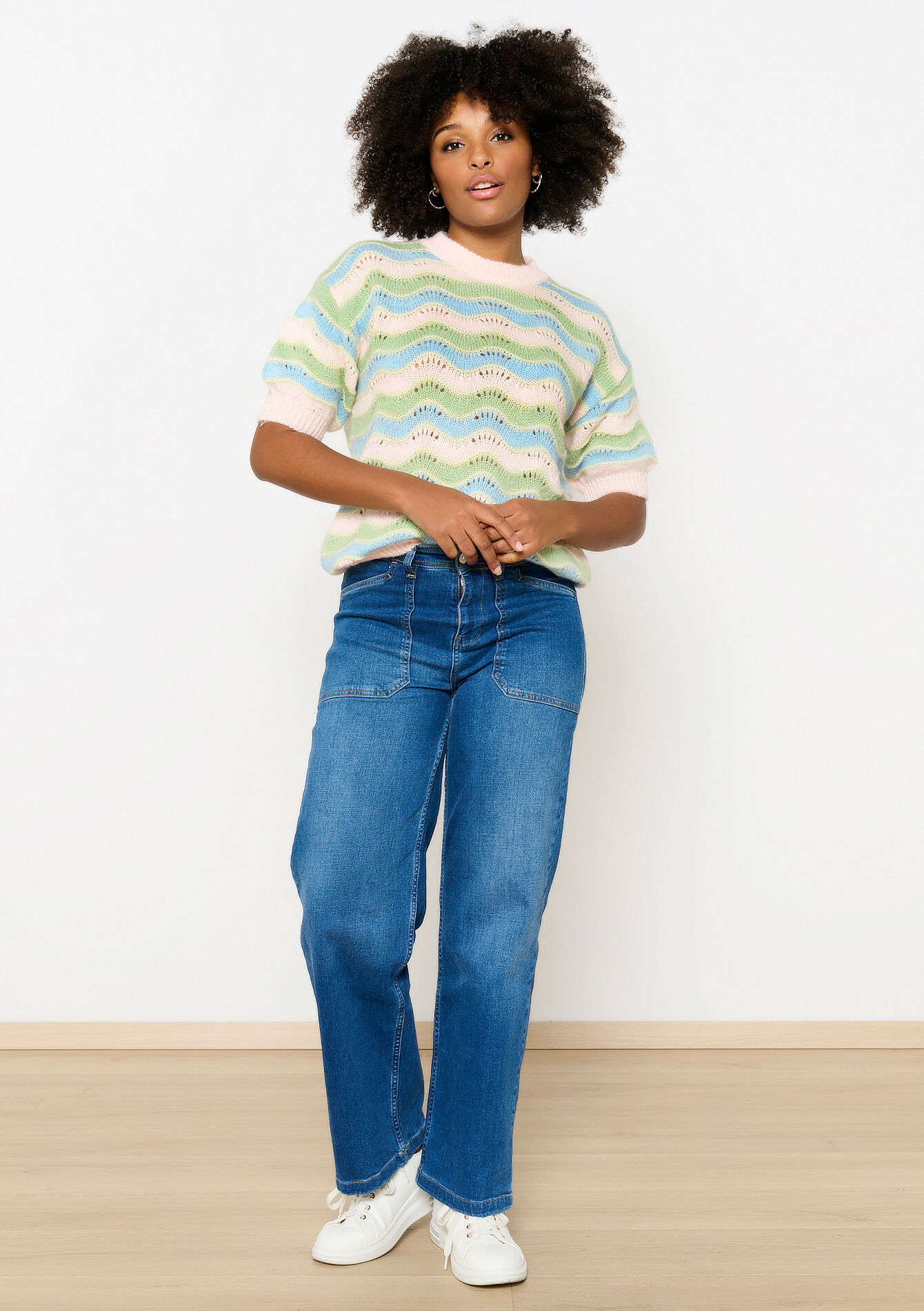 Trui met colourblock, Trui met colourblock - NUDE PINK - 04006876_1301