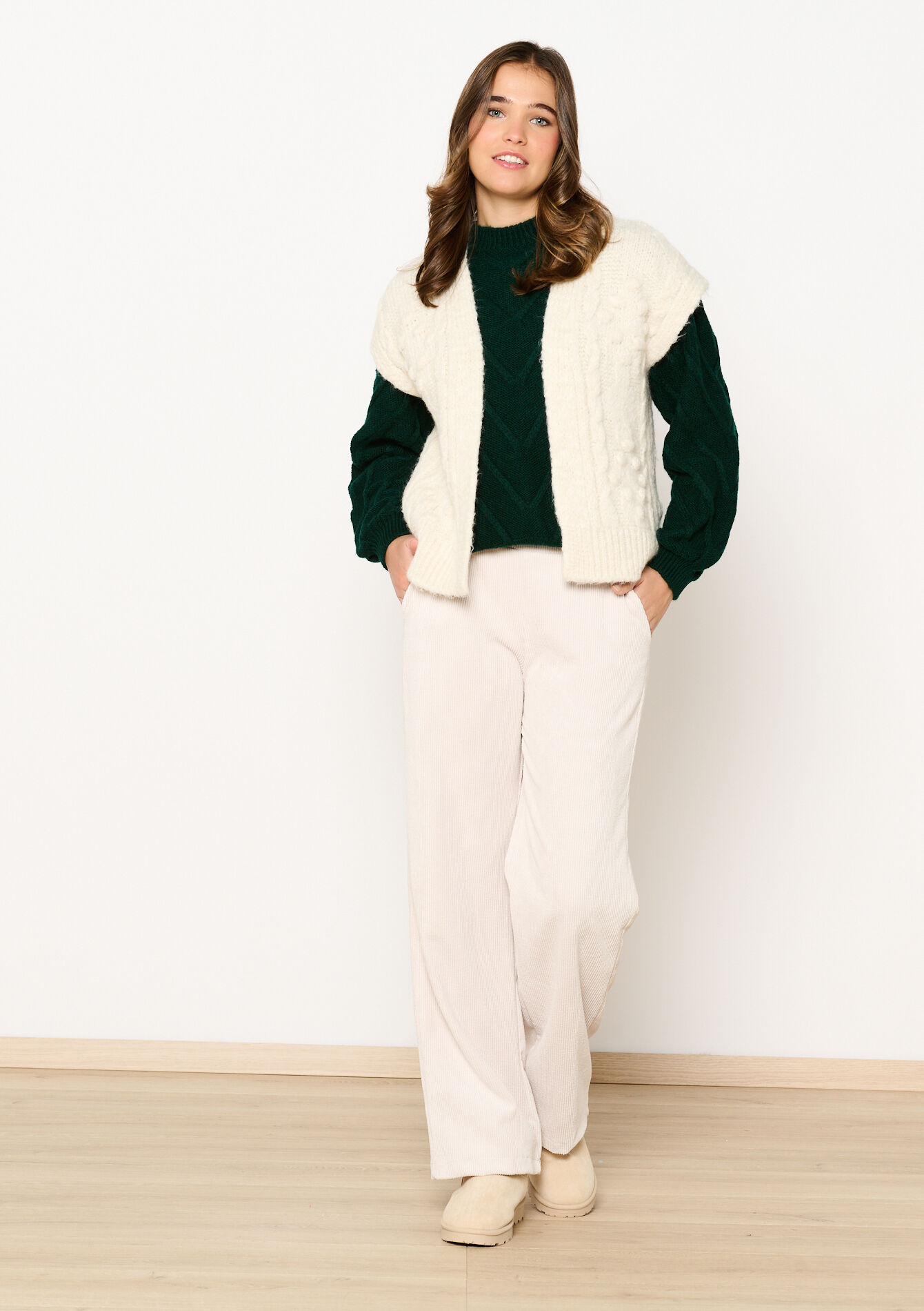 Cardigan sans manches, Cardigan sans manches - VANILLA WHITE - 1118969