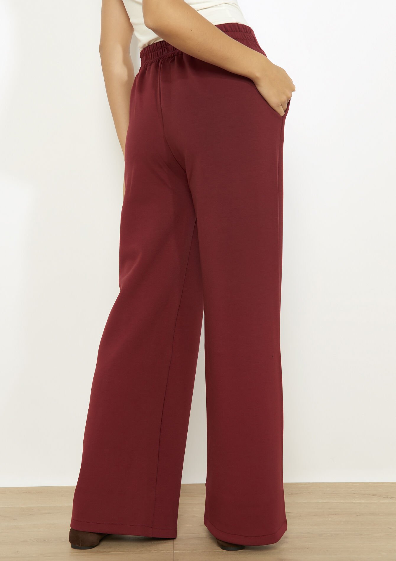 Pantalon droit fluide, Pantalon droit fluide - BORDEAUX WINE - 06601054_5514