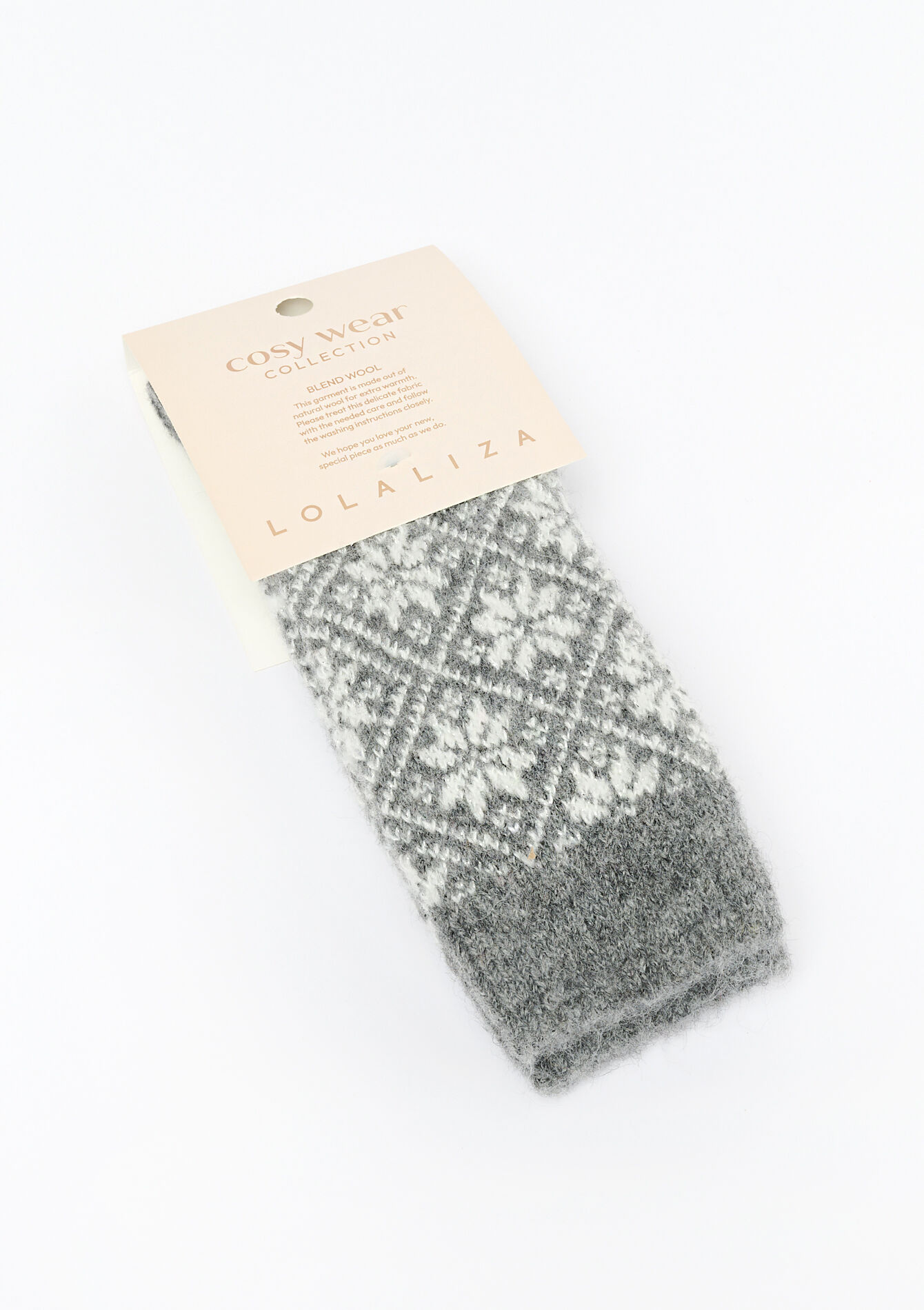 Chaussettes en jacquard en laine, Chaussettes en jacquard en laine - LT GREY - 17101057_2574