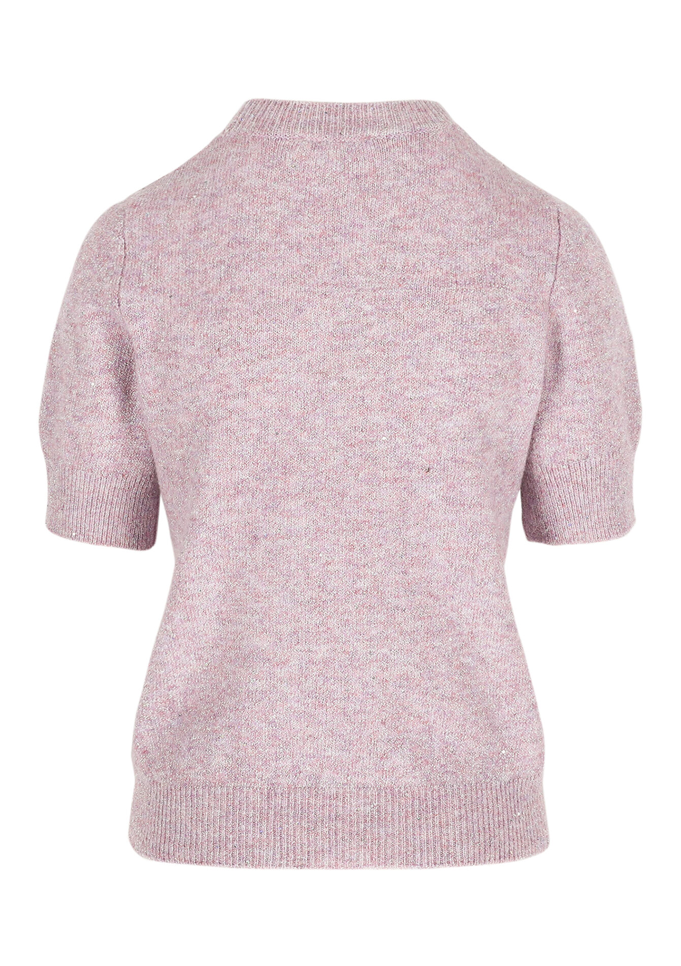 Short-sleeve lurex and sequin knit , Short-sleeve lurex and sequin knit - VIOLINE - 04006932_2576