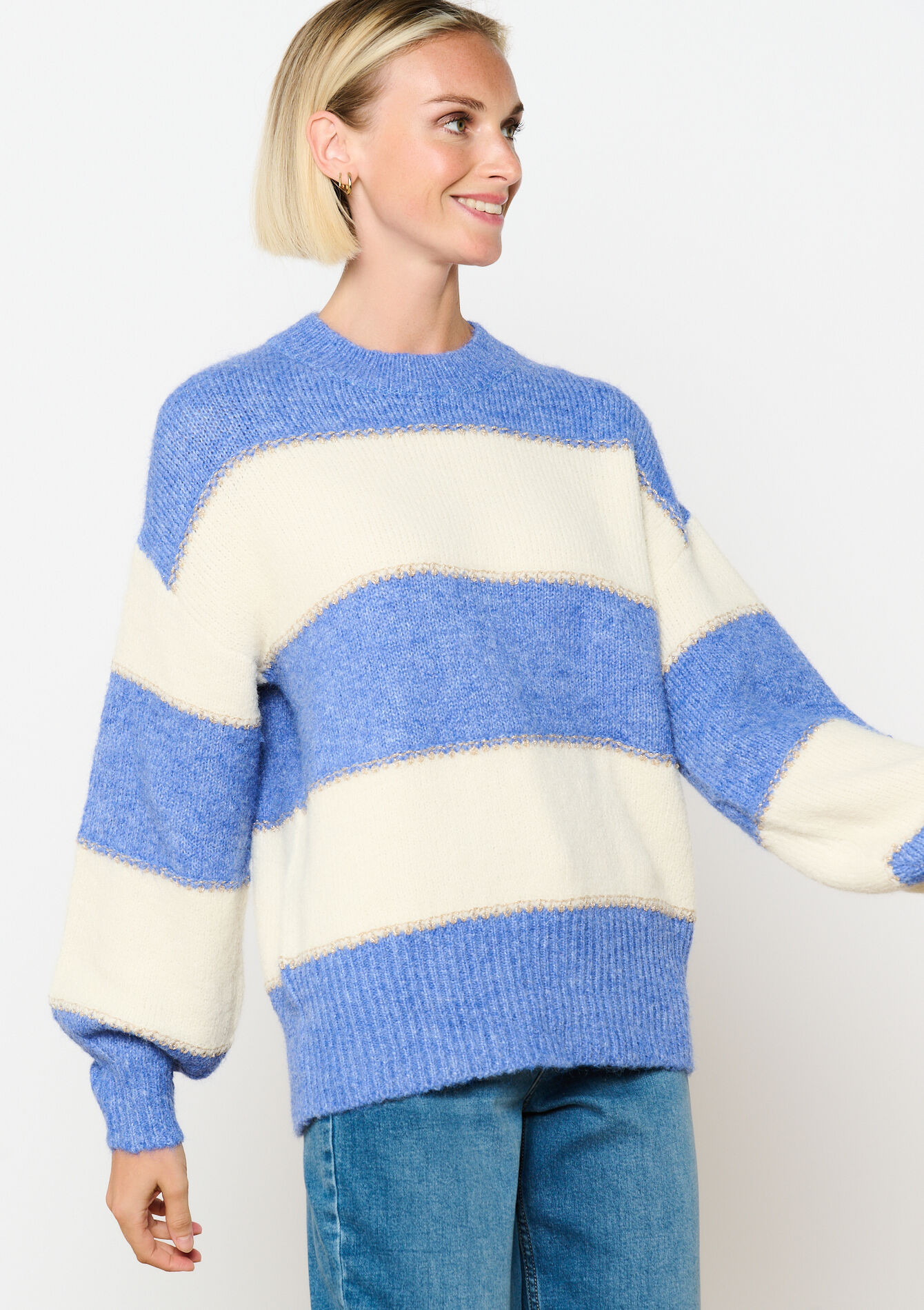 Trui met colourblock - BLUE PASTEL - 04006540_3003