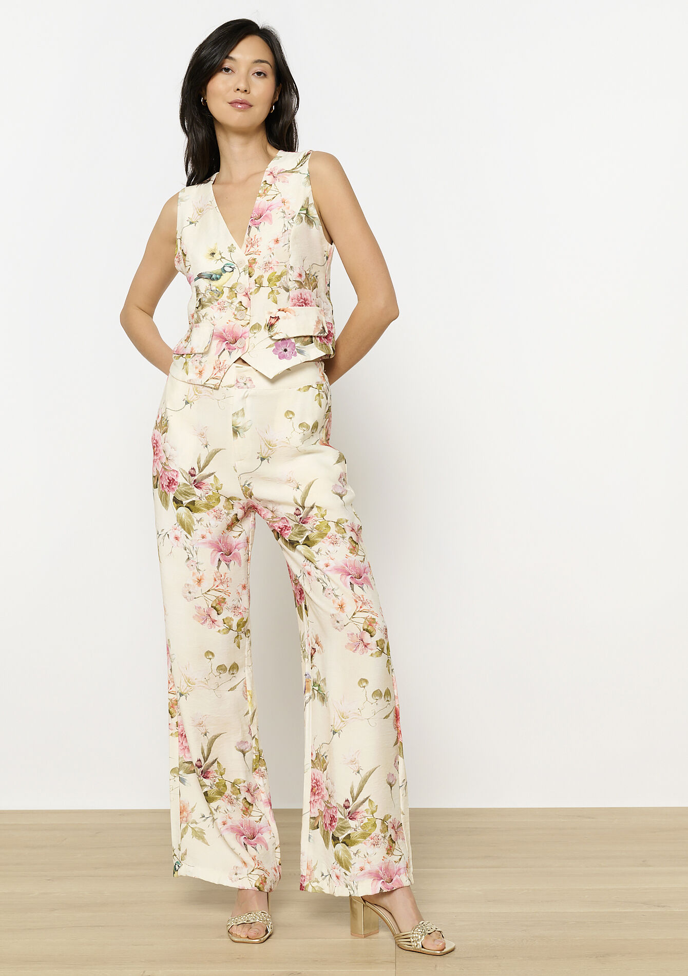 Soepele bloemenbroek, Soepele bloemenbroek - VANILLA WHITE - 06100727_1013