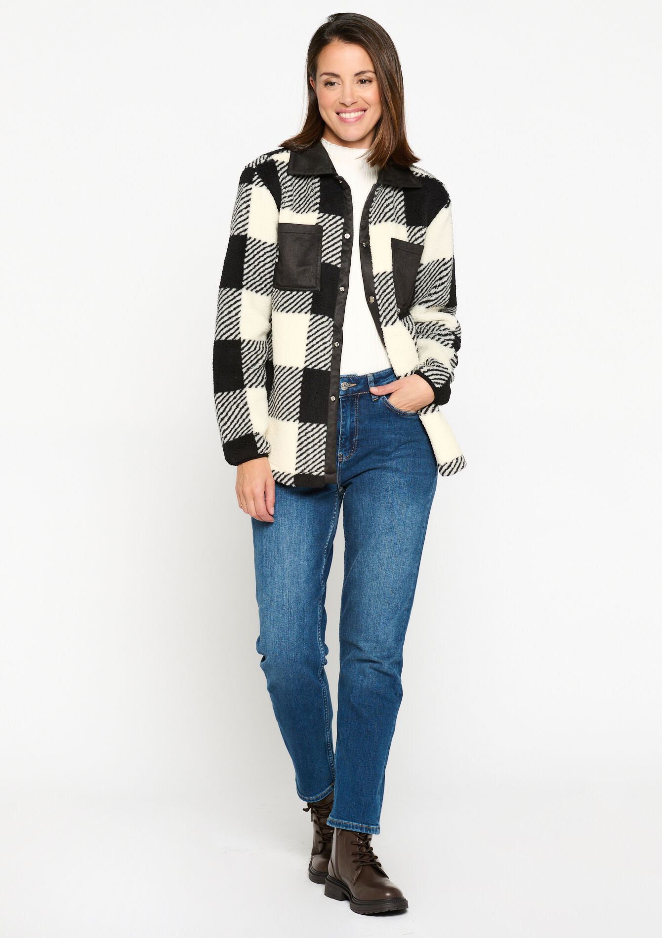 Chemise épaisse à carreaux, Chemise épaisse à carreaux - BLACK - 15100223_1119