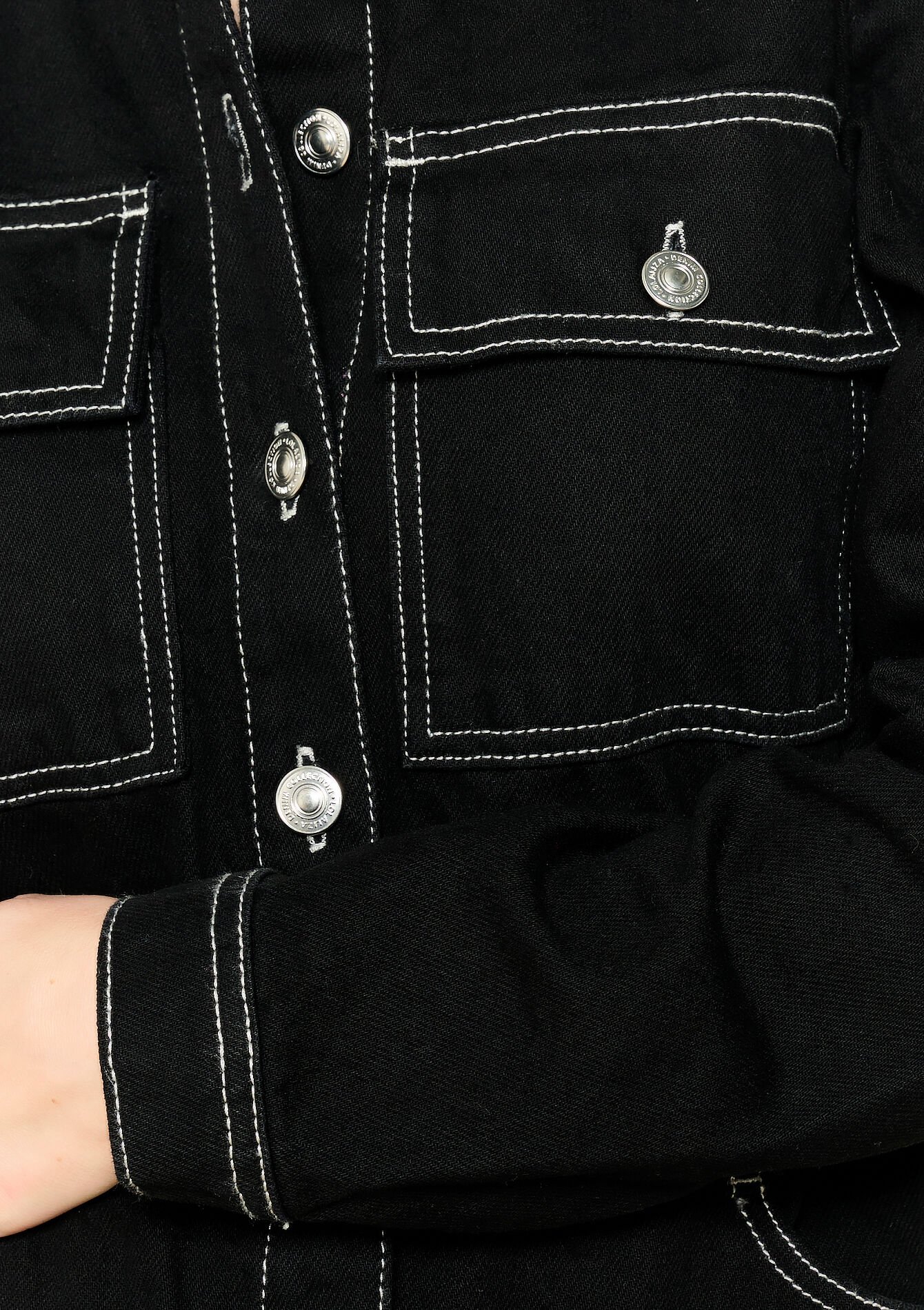 Denim midi-jurk, Denim midi-jurk - BLACK - 08103719_0503