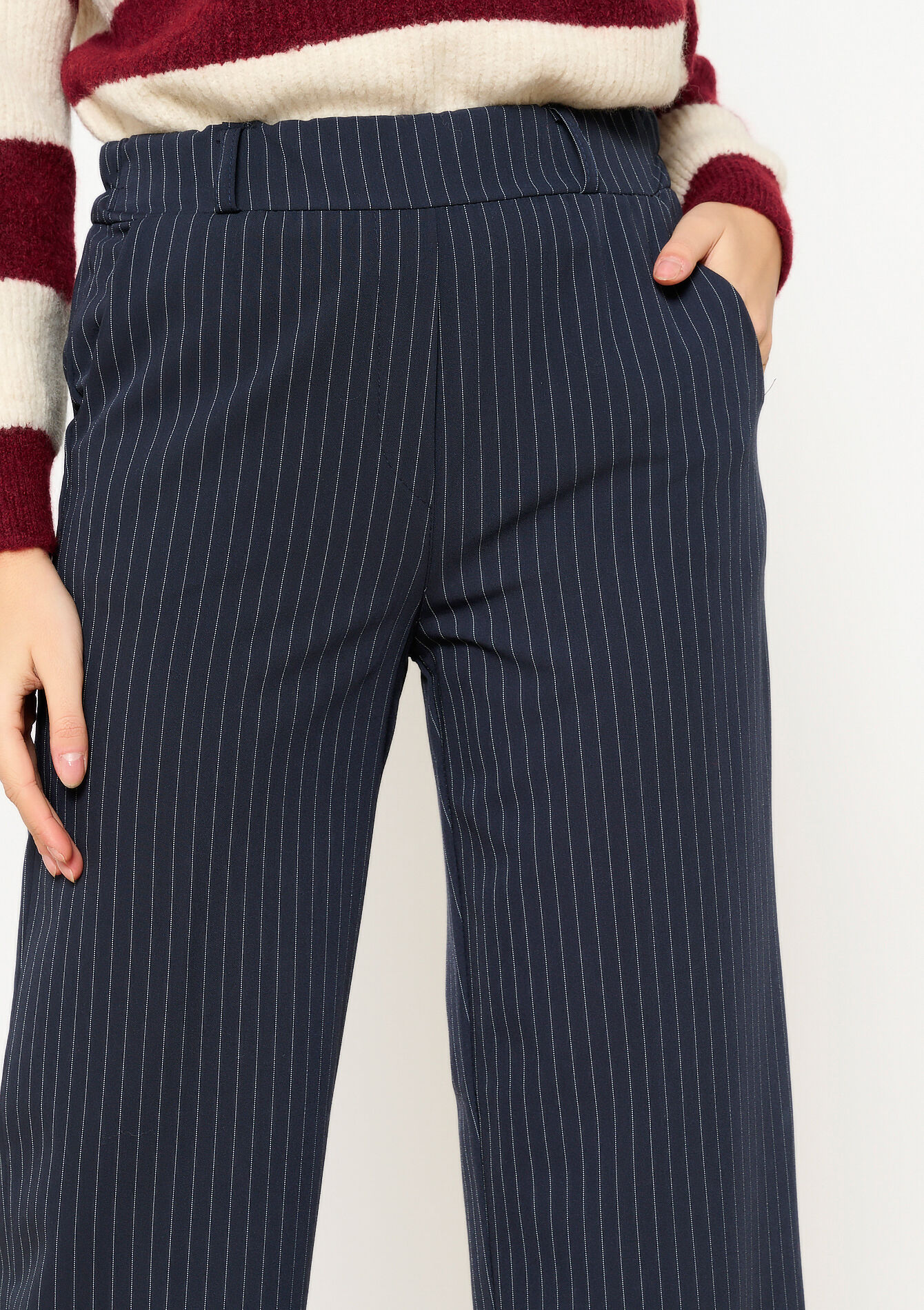 Pants with pinstripe, Pants with pinstripe - NAVY BASIC - 06600955_2723