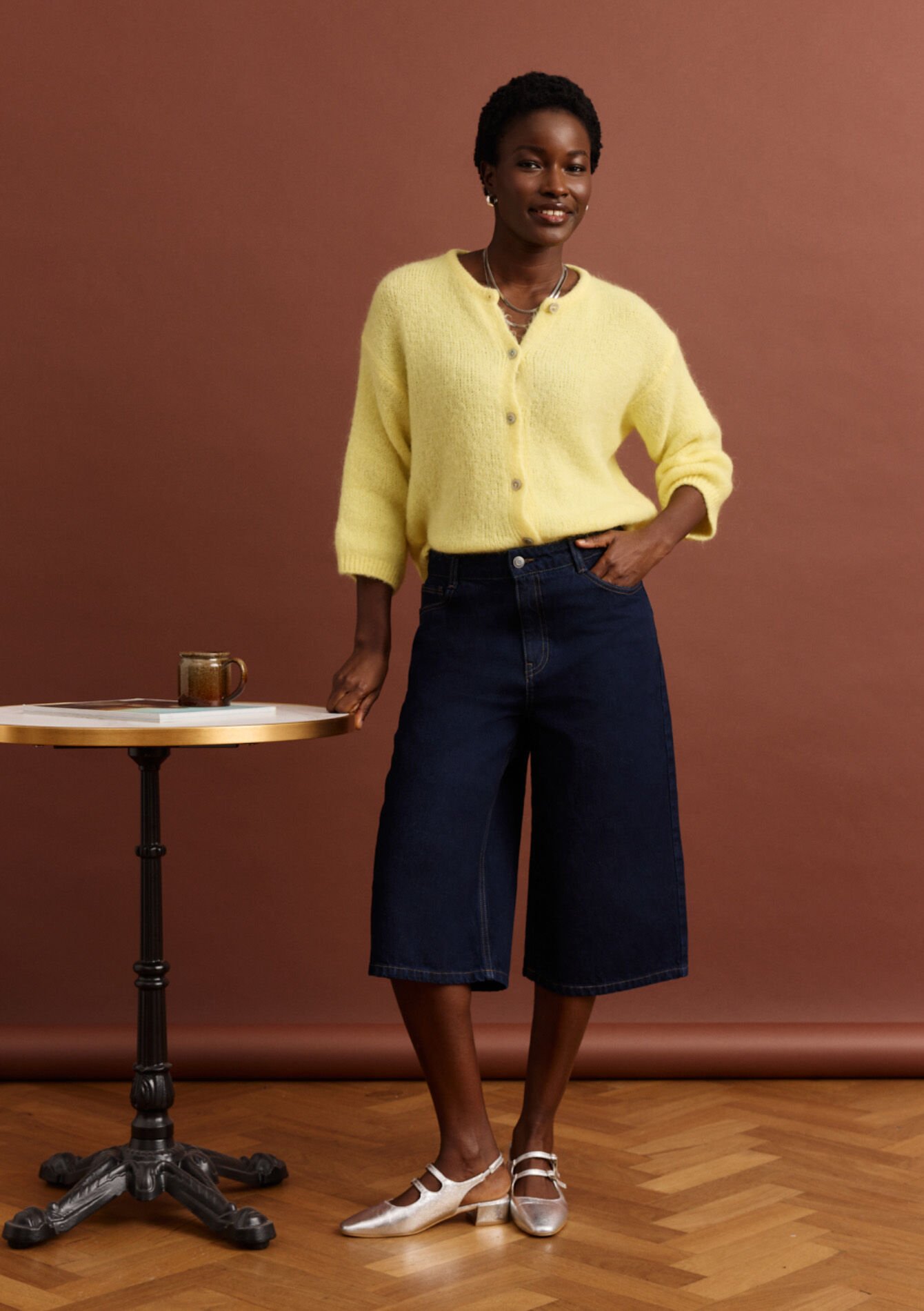 Bermuda en denim, , back