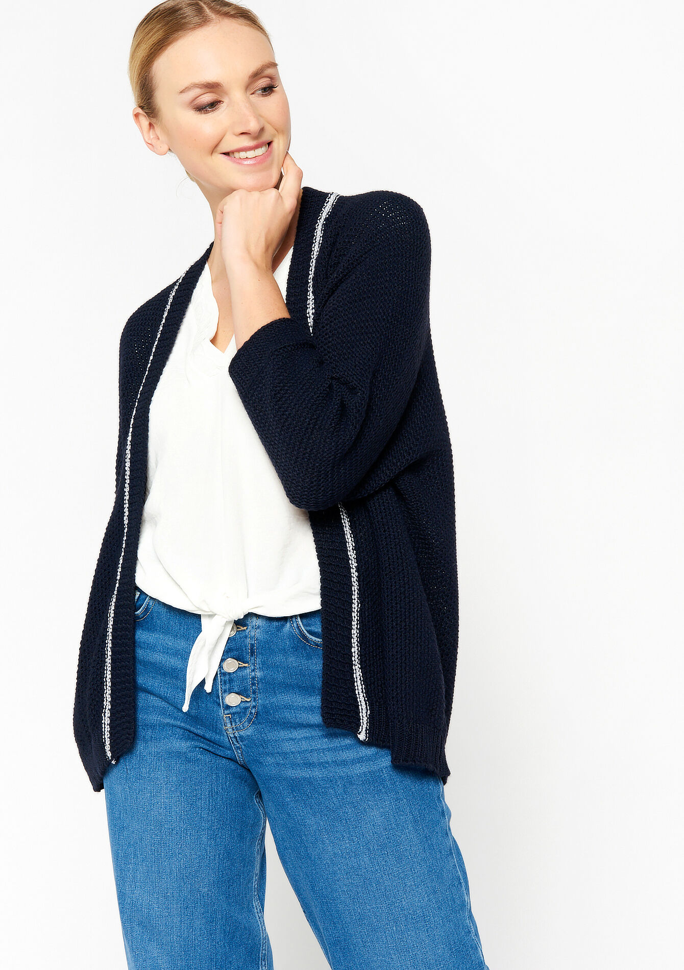 Open cardigan, Open cardigan - NAVY BASIC - 04101029_2723