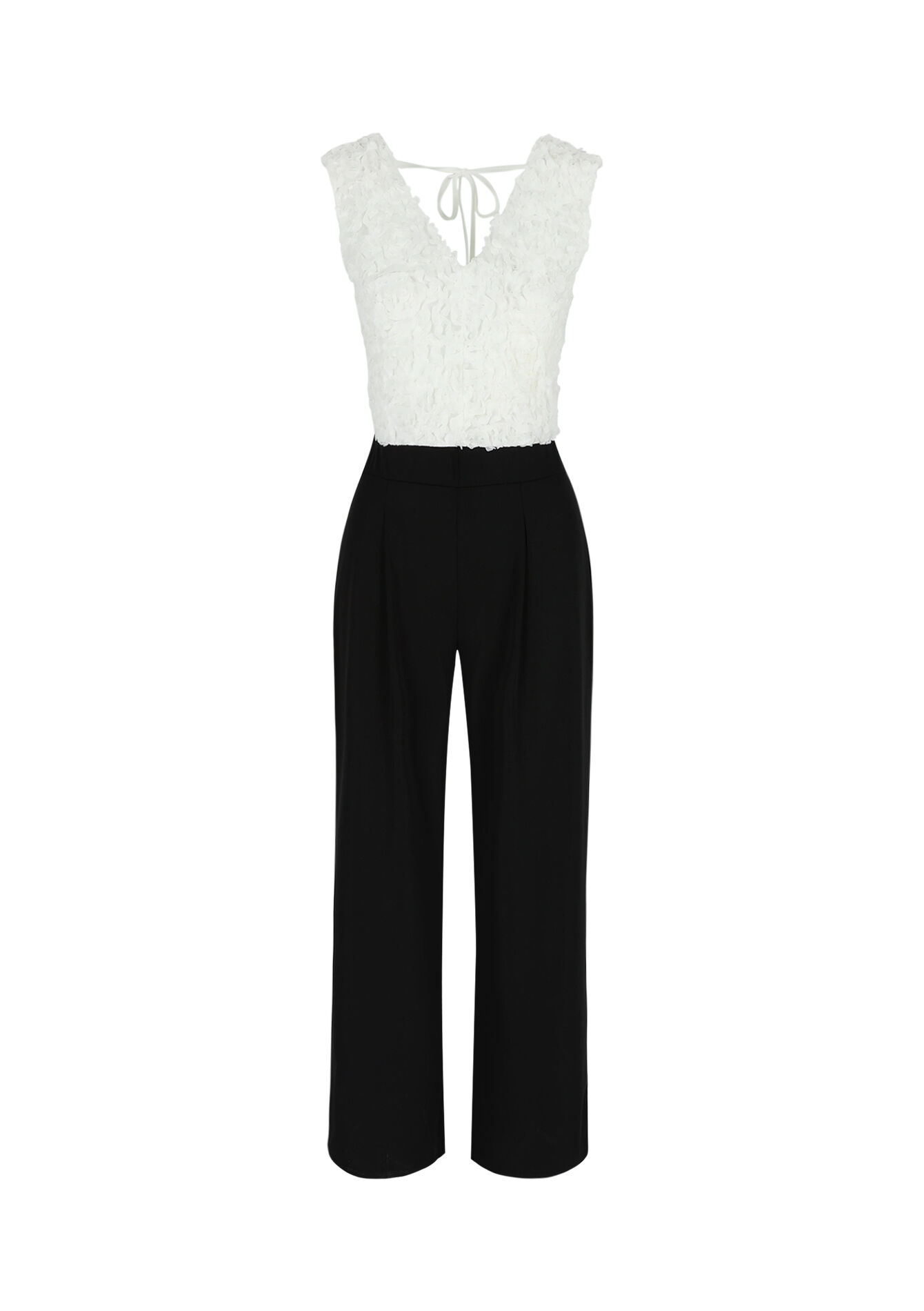 Elegante contrast jumpsuit, Elegante contrast jumpsuit - OFFWHITE - 06004616_1001