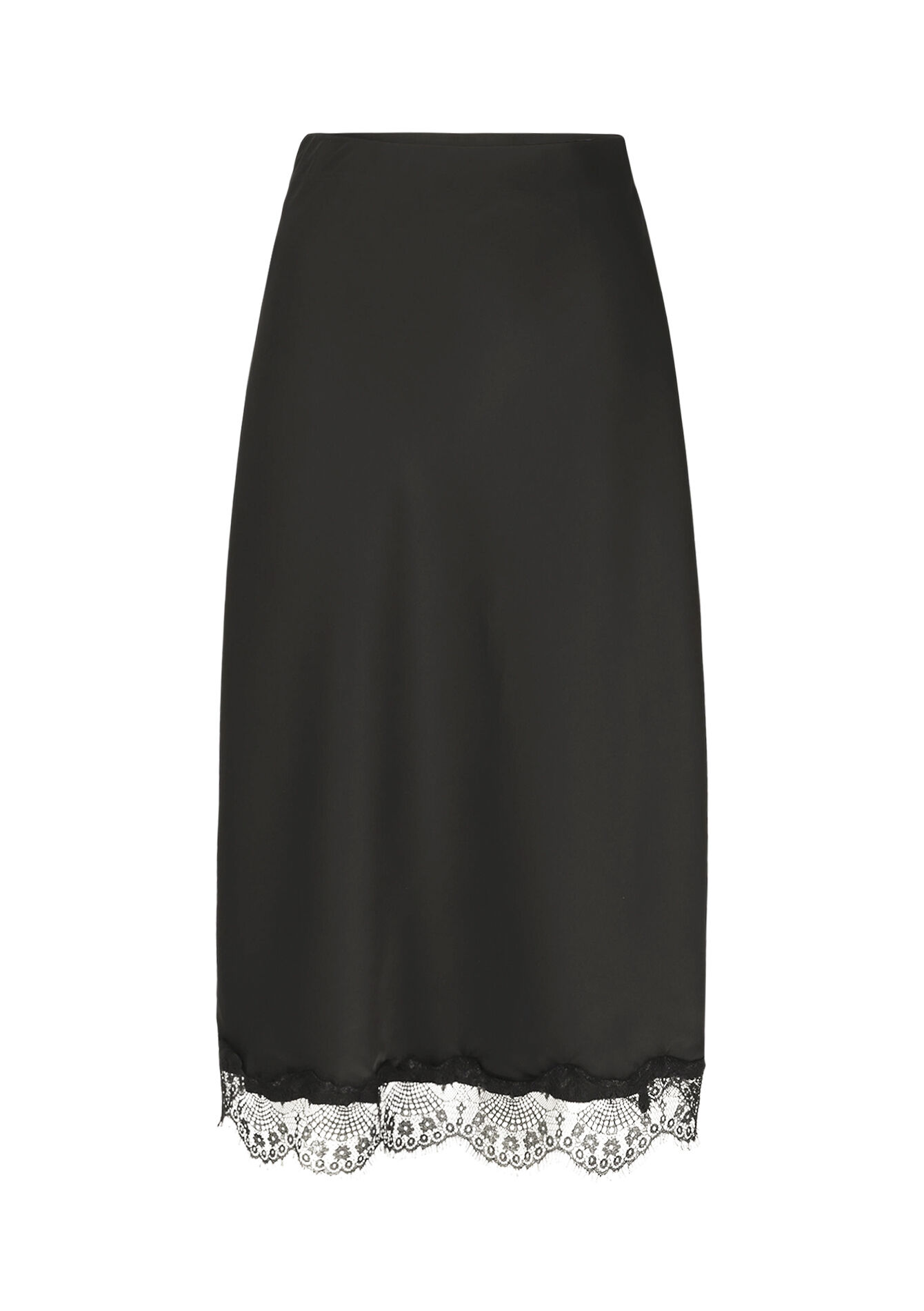 Jupe longue en satin - BLACK - 07101484_1119