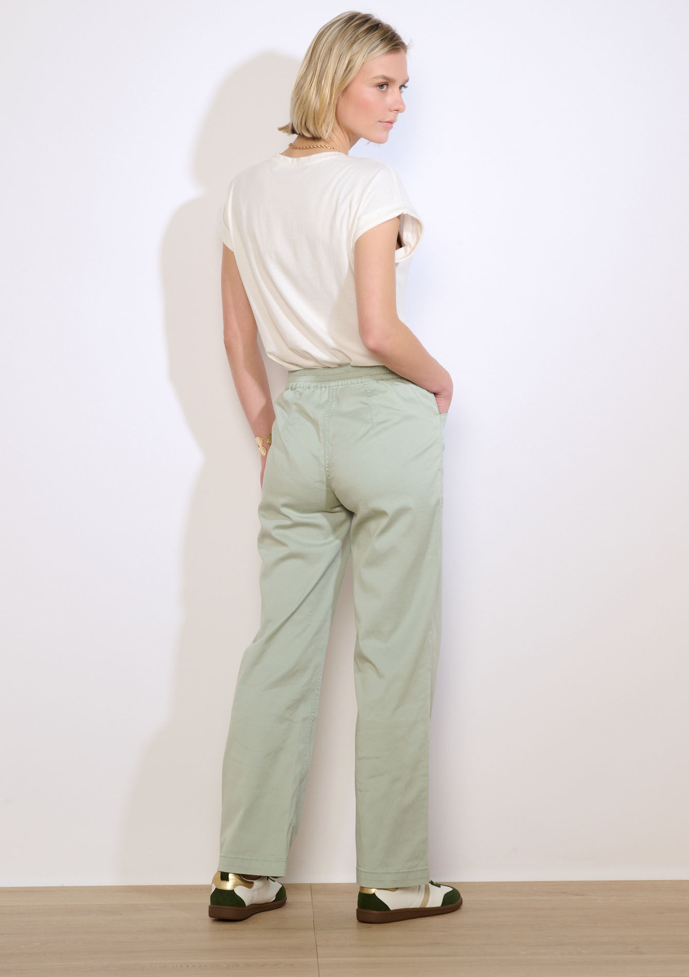 Wide leg jogger with utility pockets - KHAKI MINT - 06004664_2542