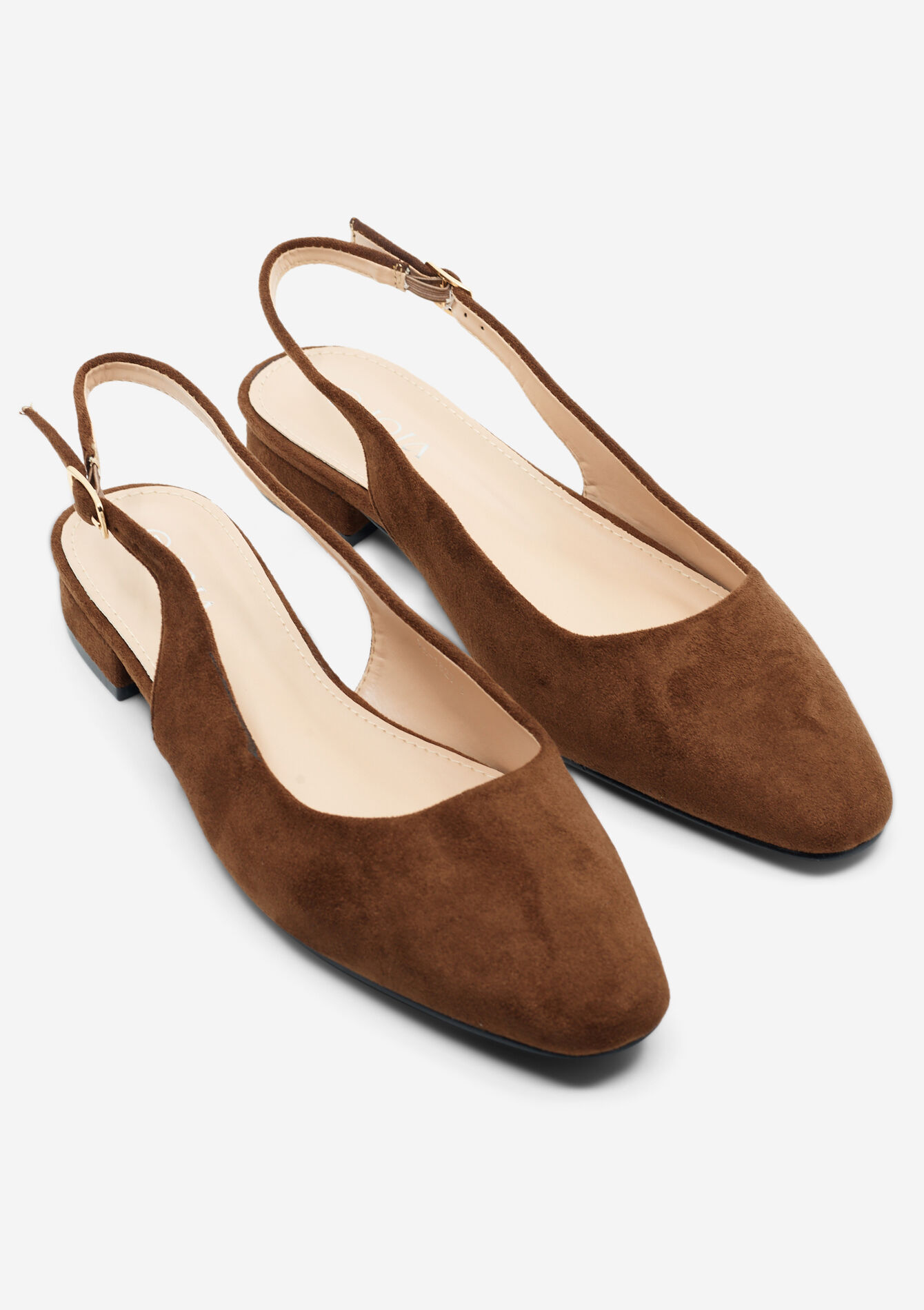 Slingback van suède, , hi-res