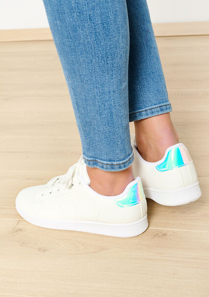 Trainers with metallic detail - OPTICAL WHITE - 13000740_1019