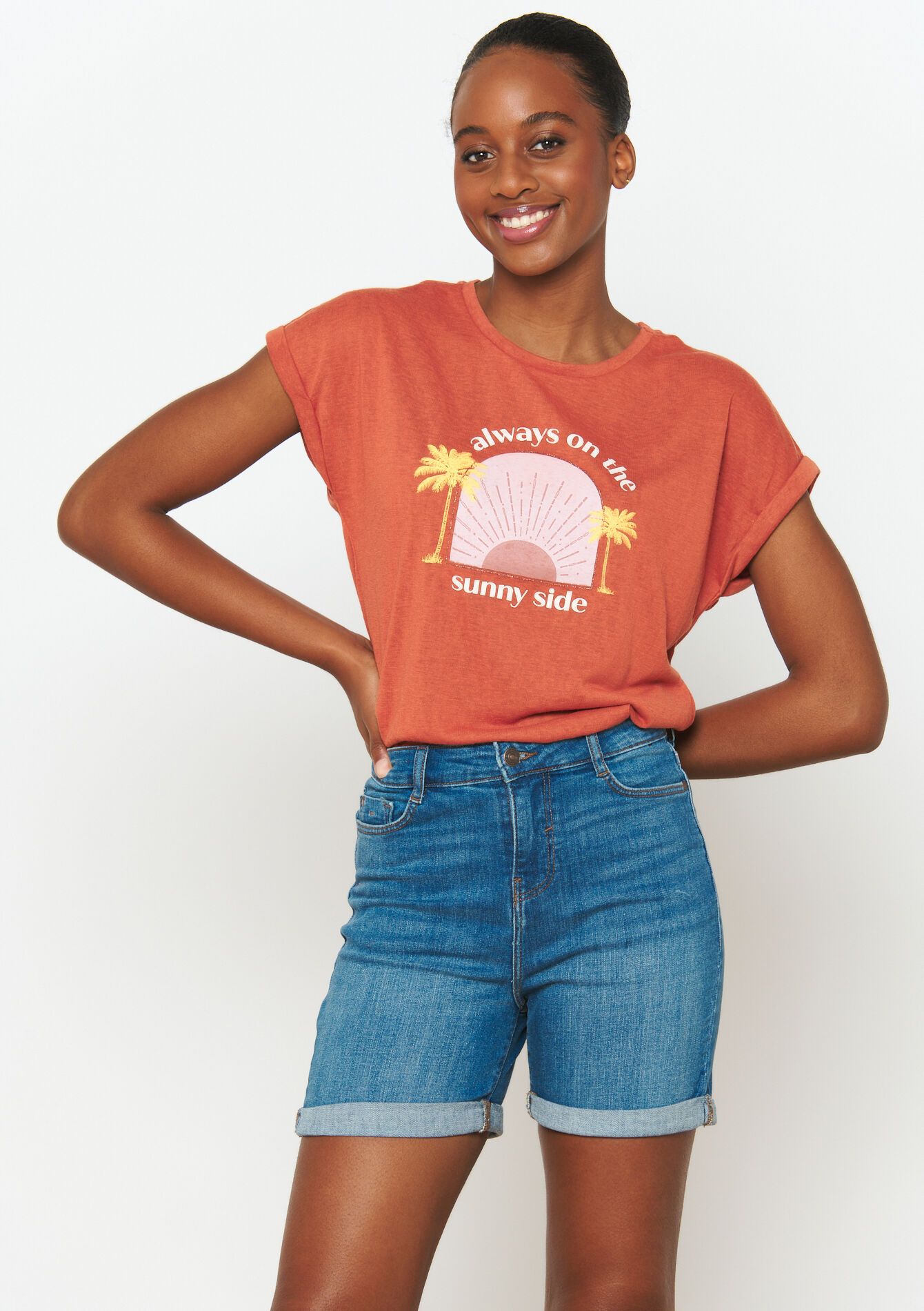 Short en jean, , back